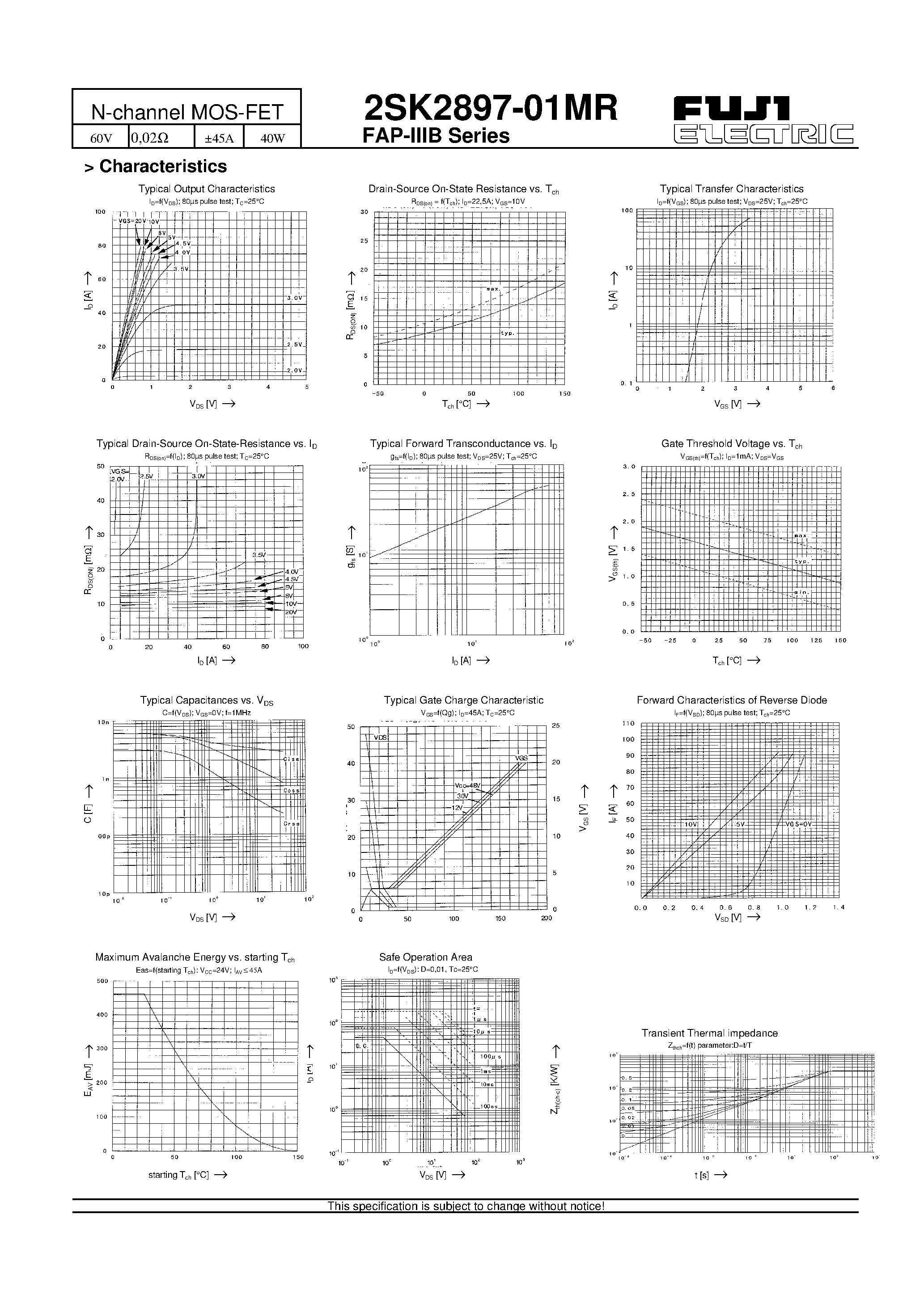 Даташит на микросхему 2SK2897-01MR страница 2 Даташит 2SK2897-01MR - N-channel MOS-FET страница 2
