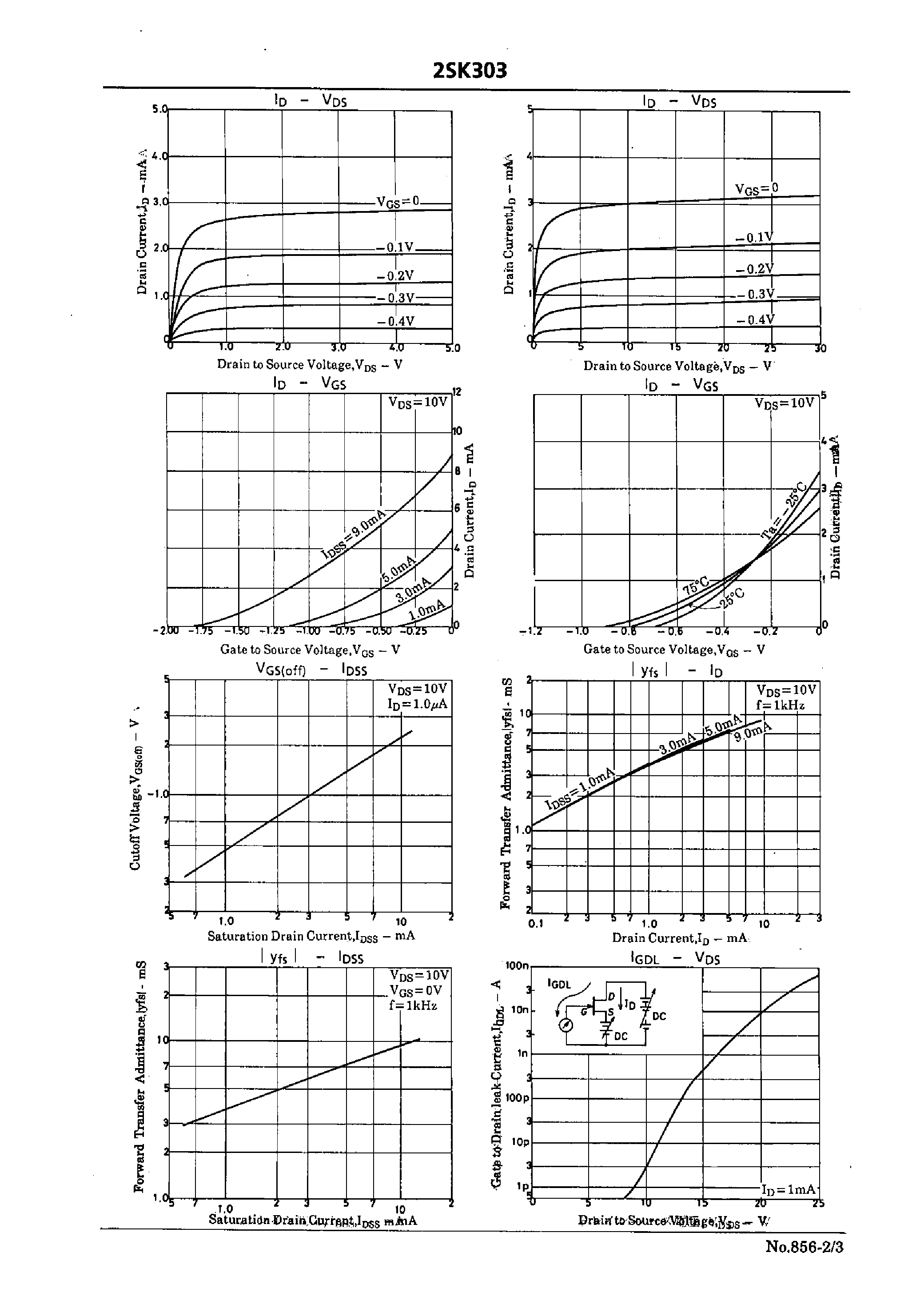 Даташит 2SK303 - Low-Frequency General-Purpose Amp Applications страница 2