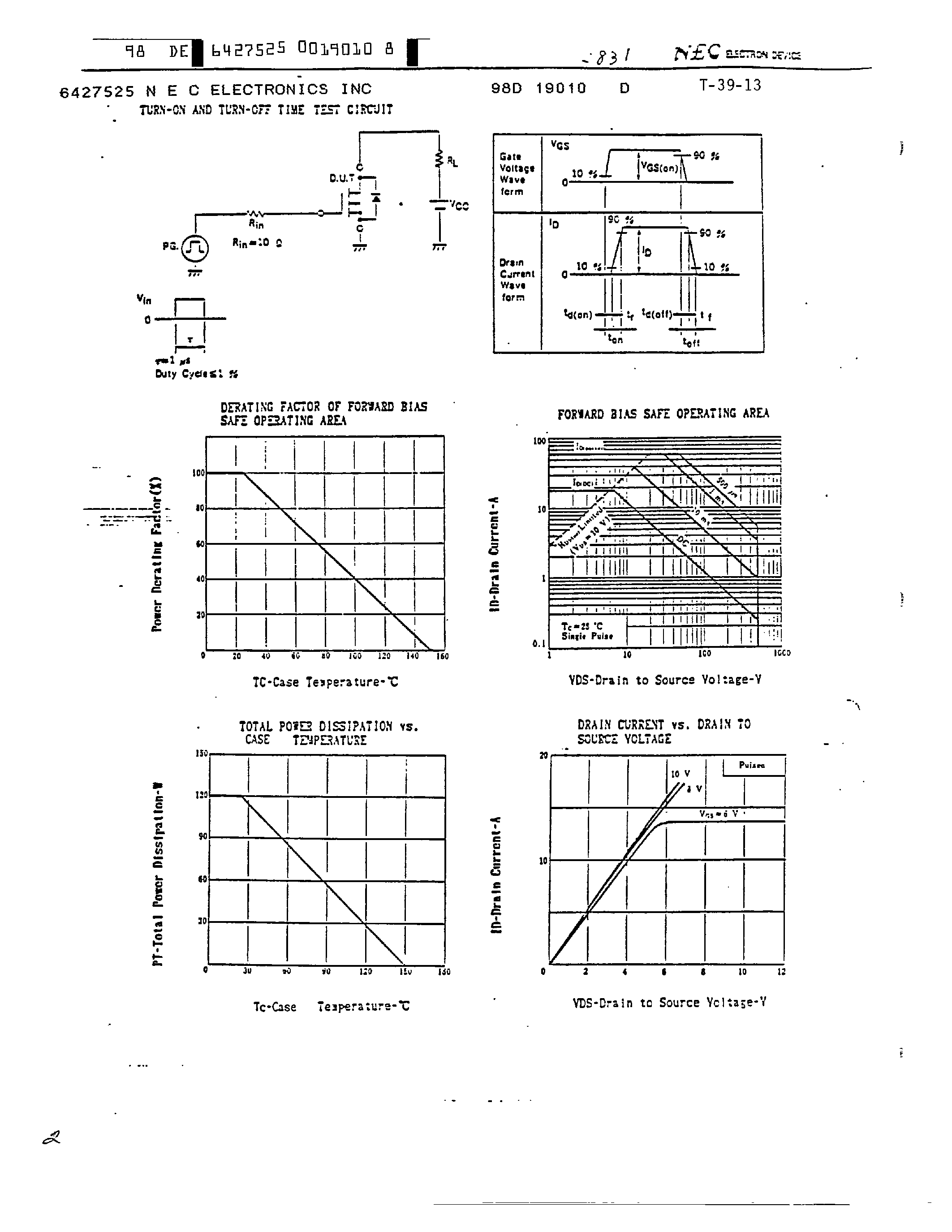 Datasheet 2SK831 - MOS FIELD EFFECT TRANSISTOR page 2