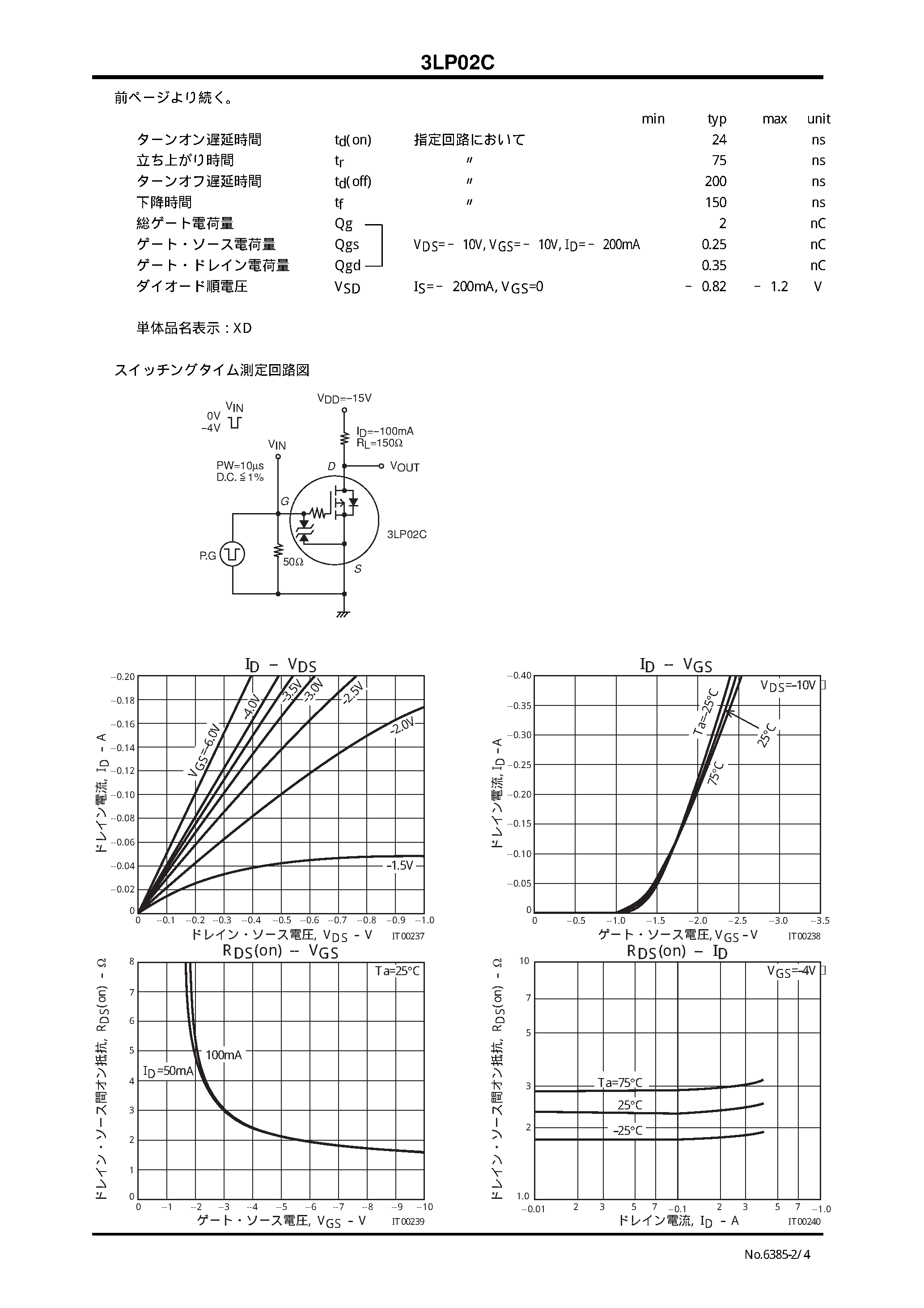 Даташит 3LP02C - P `lMOS `VRdEgWX^ XCb`Op страница 2