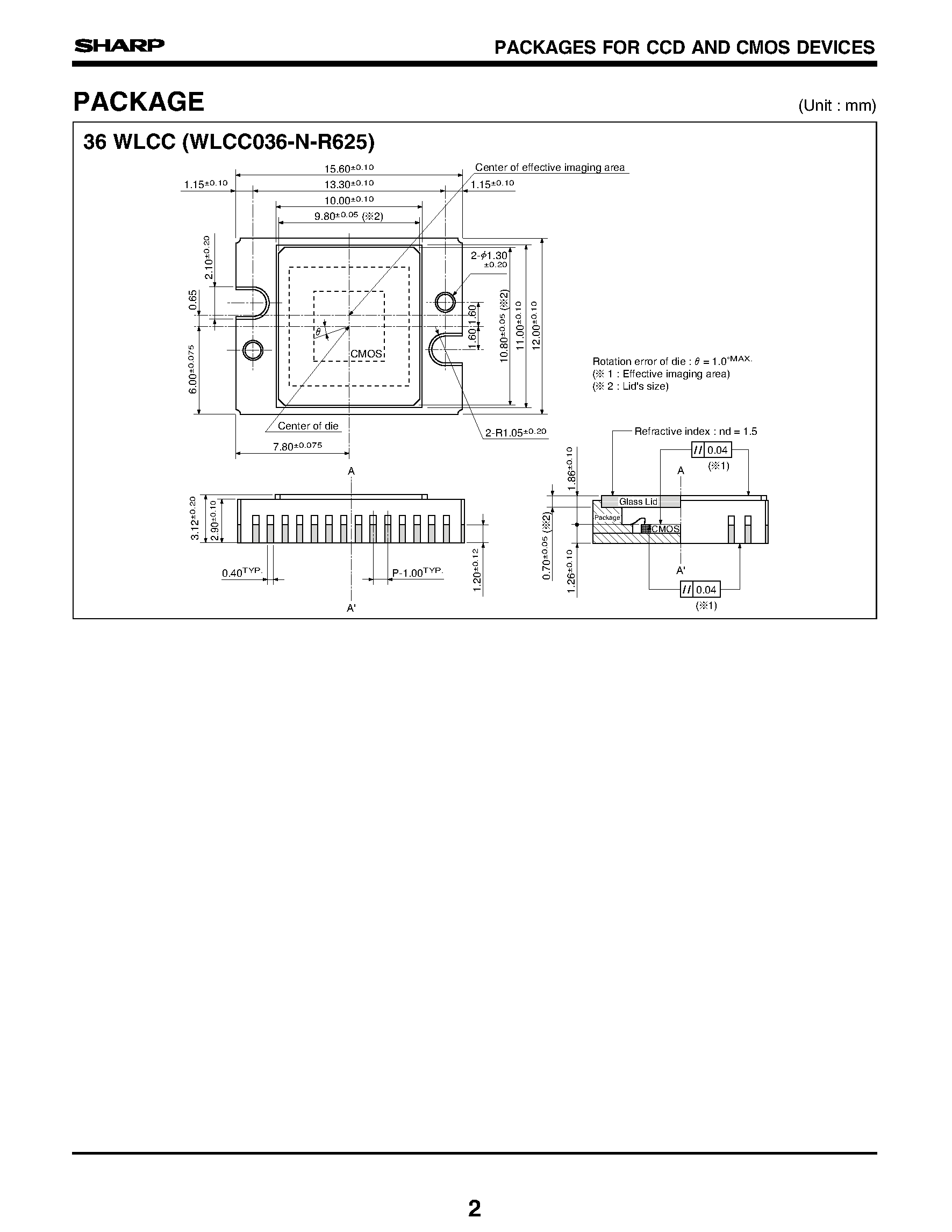 Datasheet LZ34B10 - 1/4-type Color CMOS Image Sensor with 350 k Pixels page 2