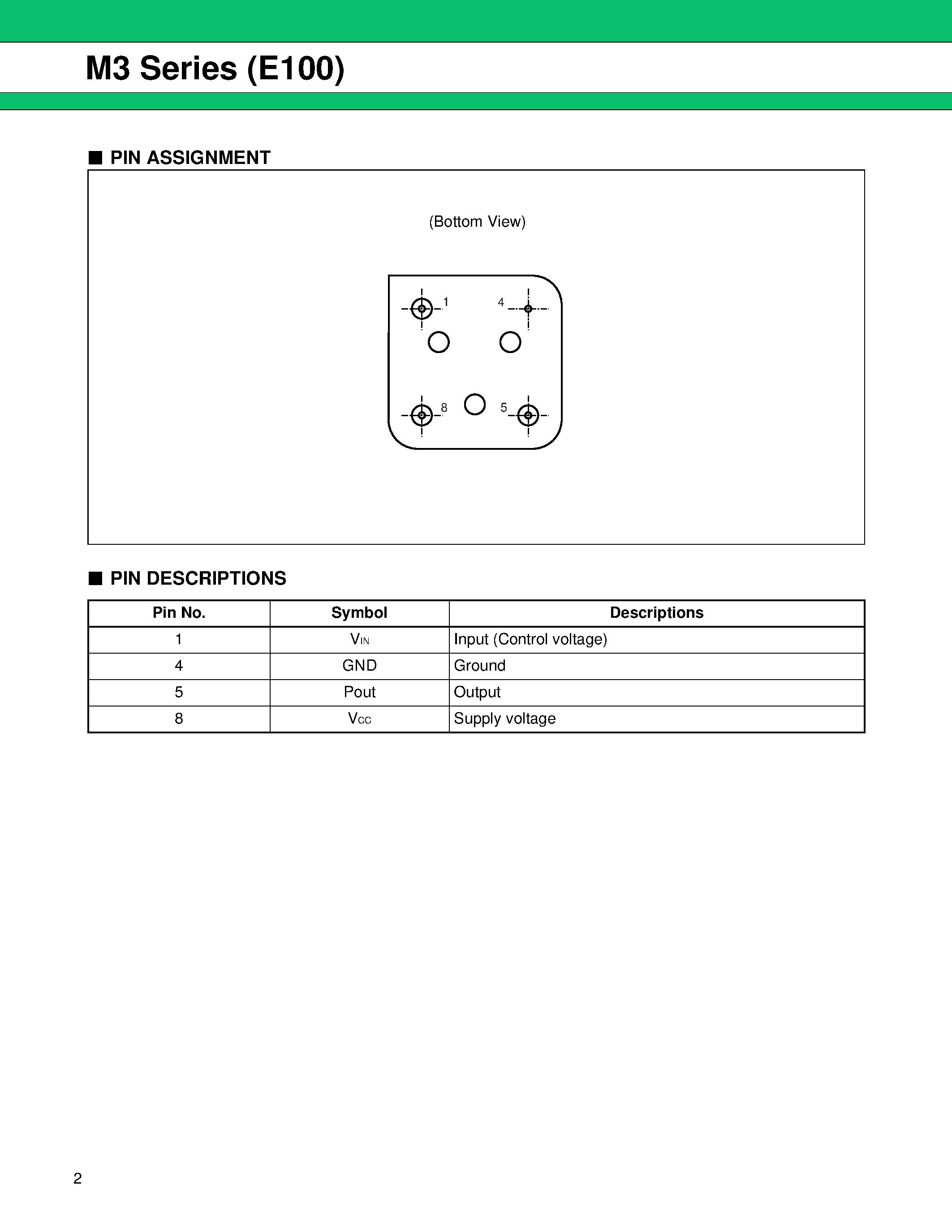 Datasheet FAR-M3DC-74M250-E100 - Piezoelectric VCO (6 to 30 MHz) page 2