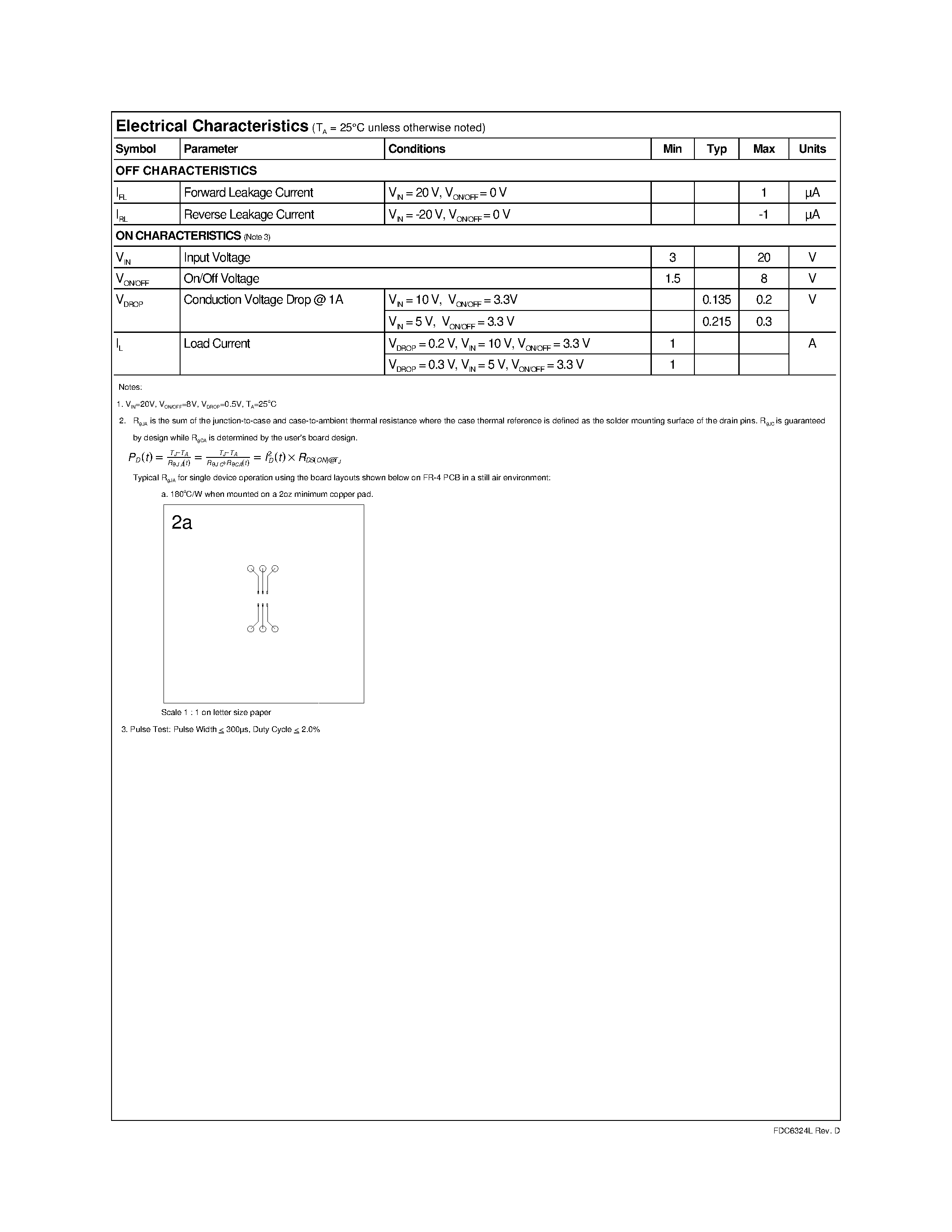 Даташит FDC6324 - Integrated Load Switch страница 2