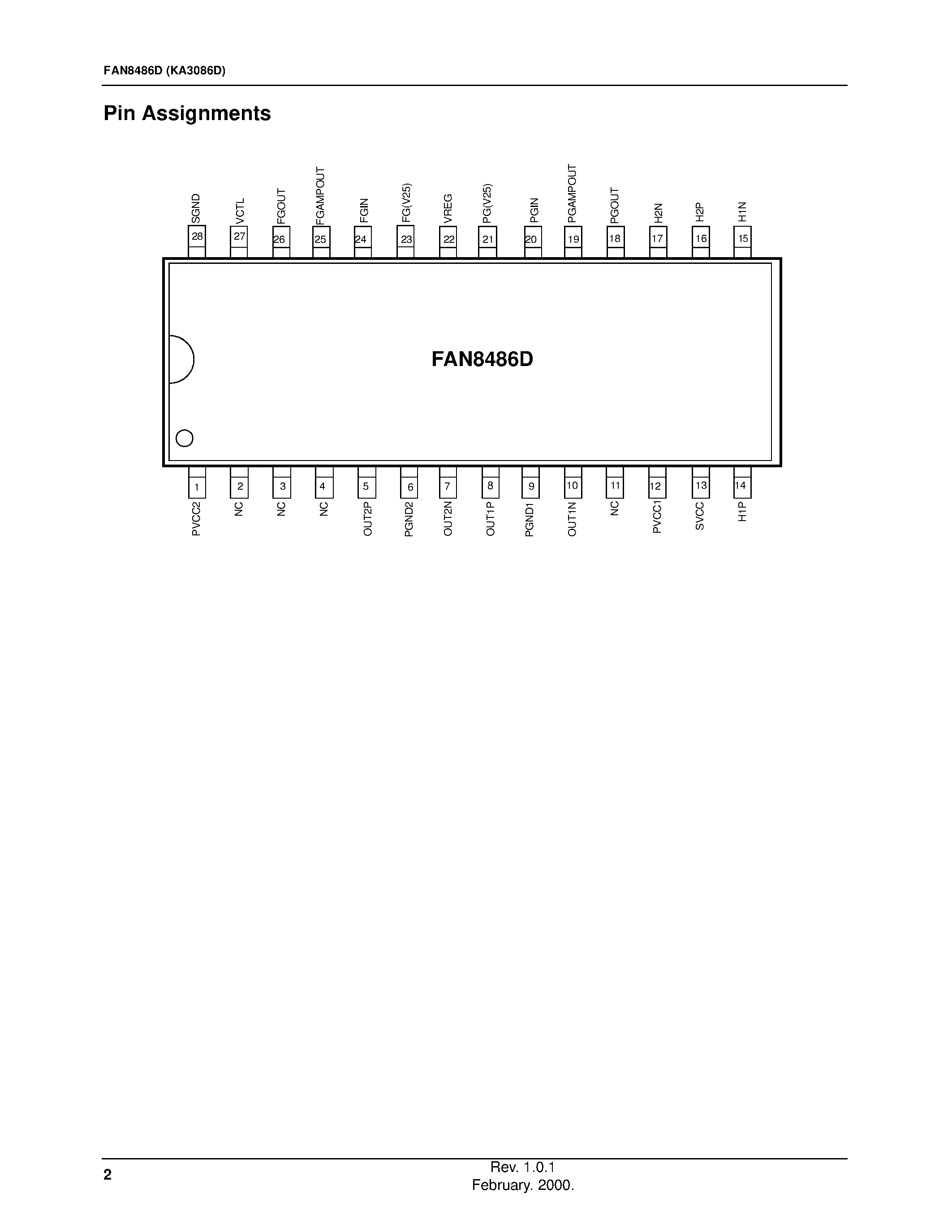 Datasheet FAN8486D - 2-Phase BLDC Motor Driver page 2