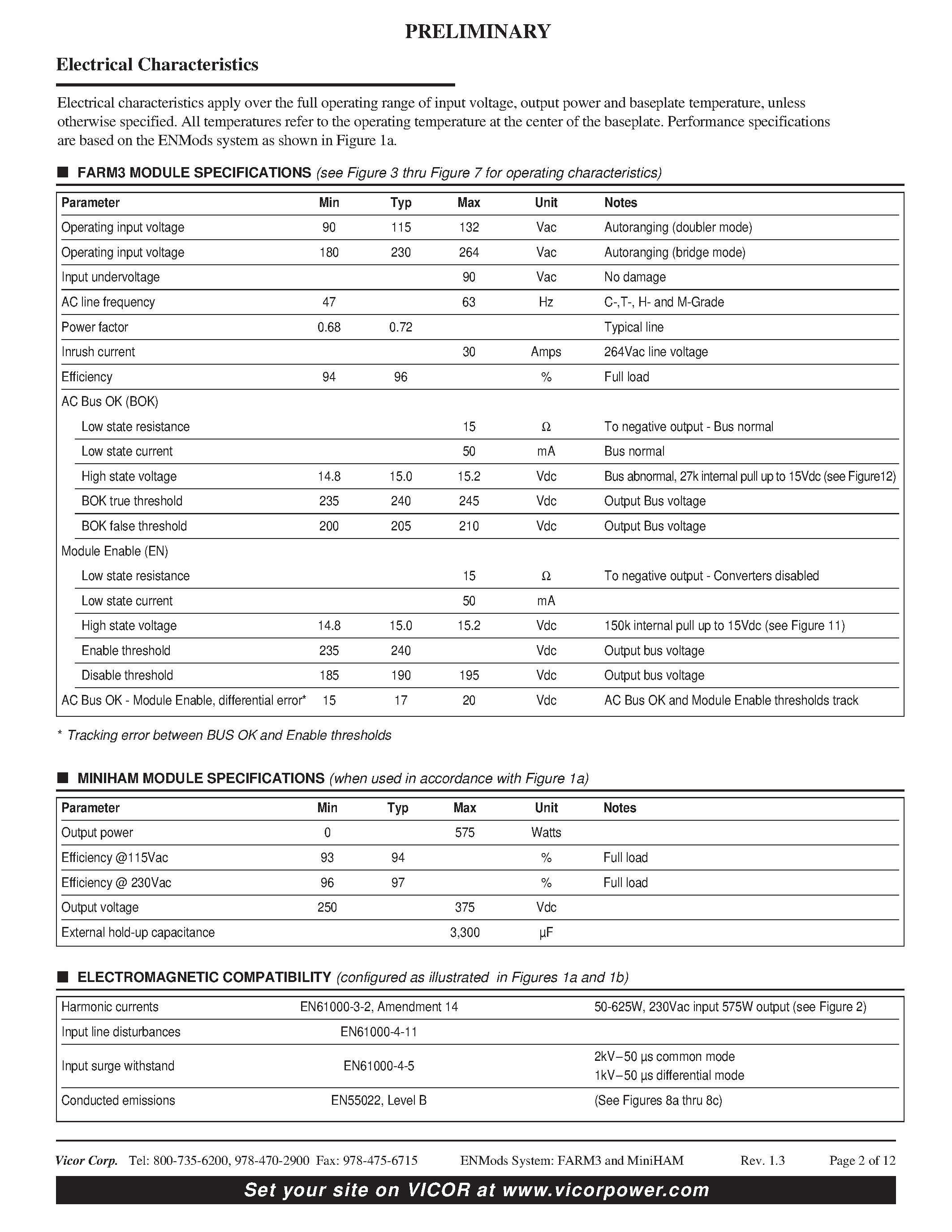 Datasheet EN61000-3-2 - ENMods Component Power Front End System for EN Compliance page 2