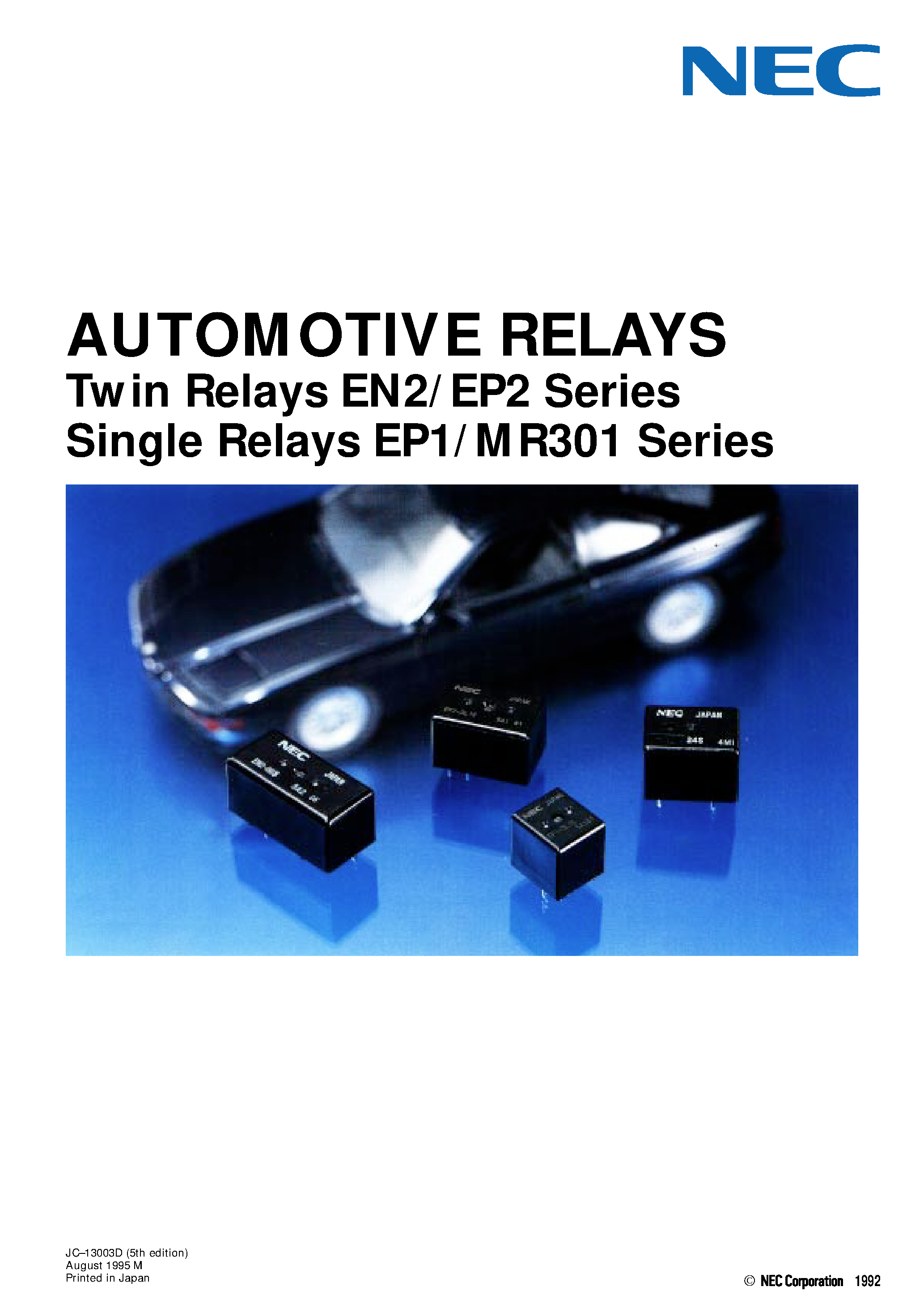 Даташит EP2-3N1 - Twin relay for motor and solenoid reversible control страница 1