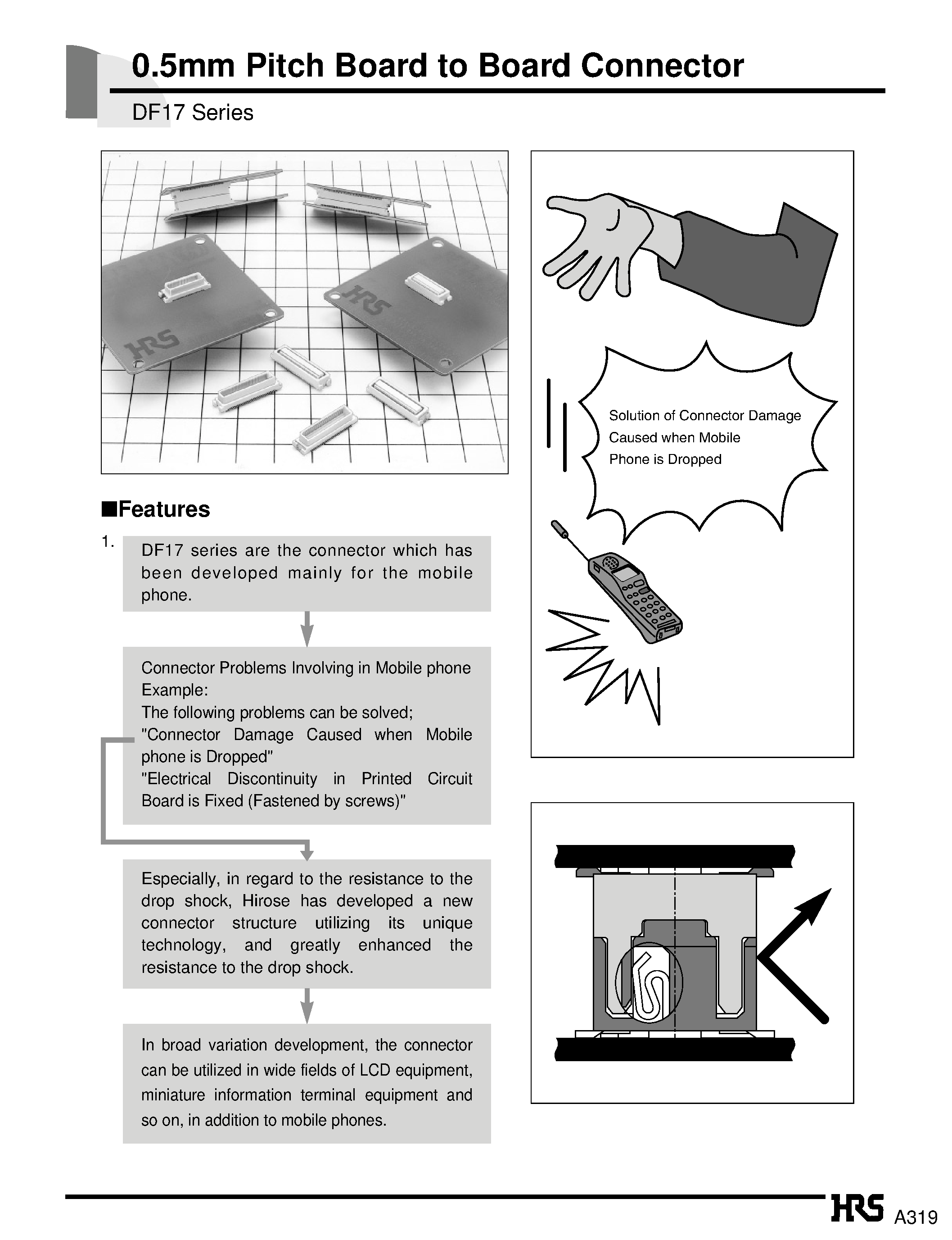 Datasheet DF17A-26DS-0.5V page 1 Datasheet DF17A-26DS-0.5V - 0.5mm Pitch Board to Board Connector page 1