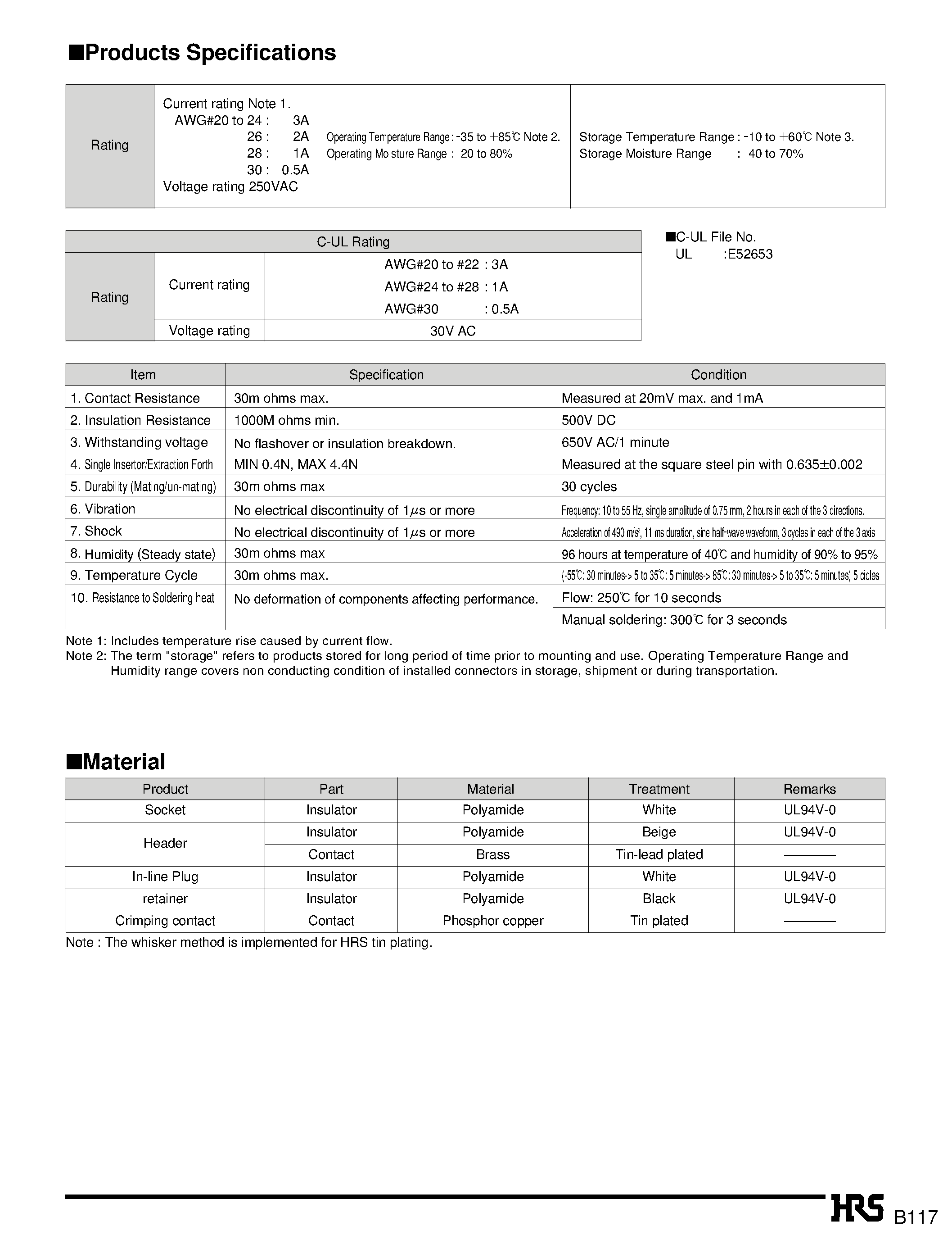 Datasheet DF1EA-2EP-2.5C - 2.5mm Pitch Connector for Full Lock and Discrete Wire Connection page 2