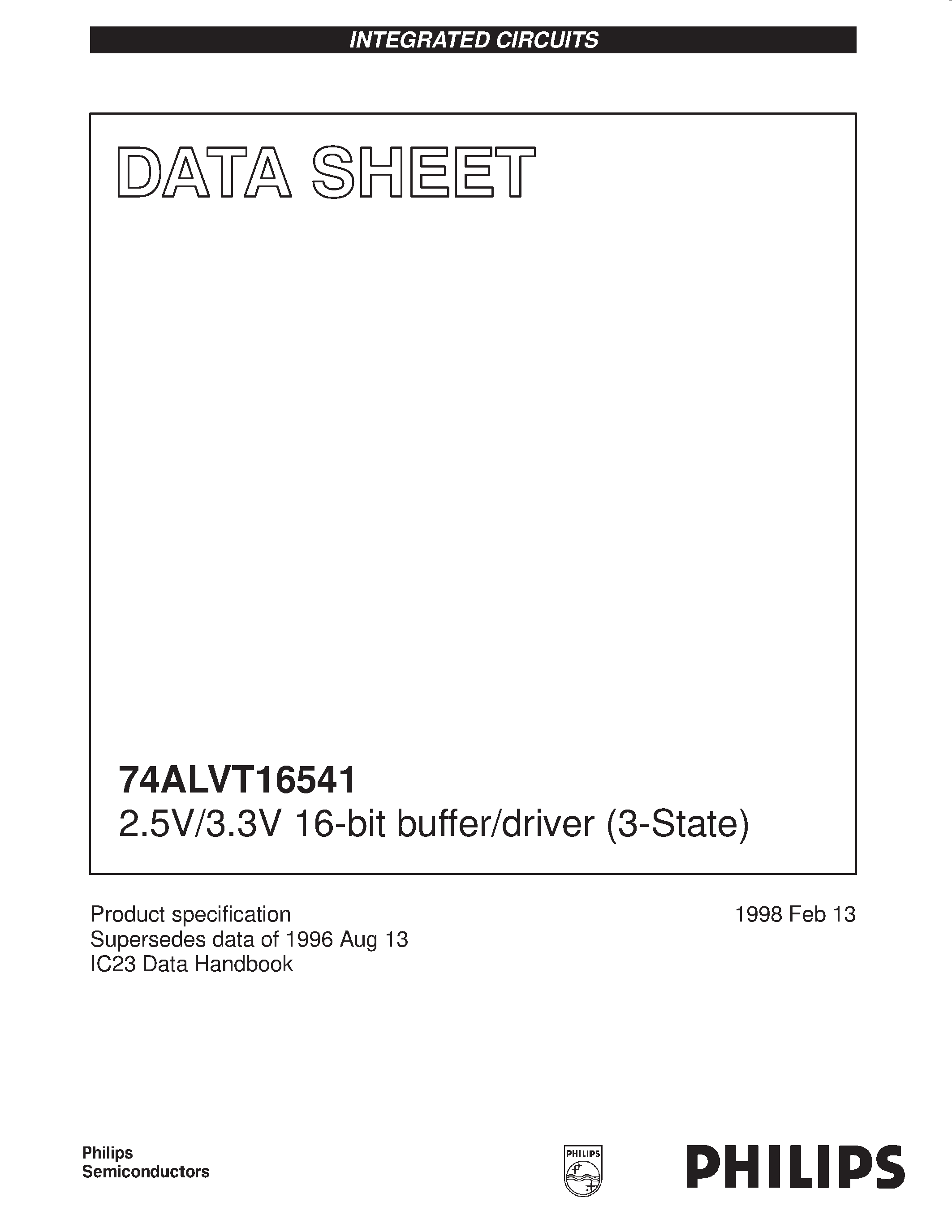 Datasheet AV16541DL - 2.5V/3.3V 16-bit buffer/driver 3-State page 1