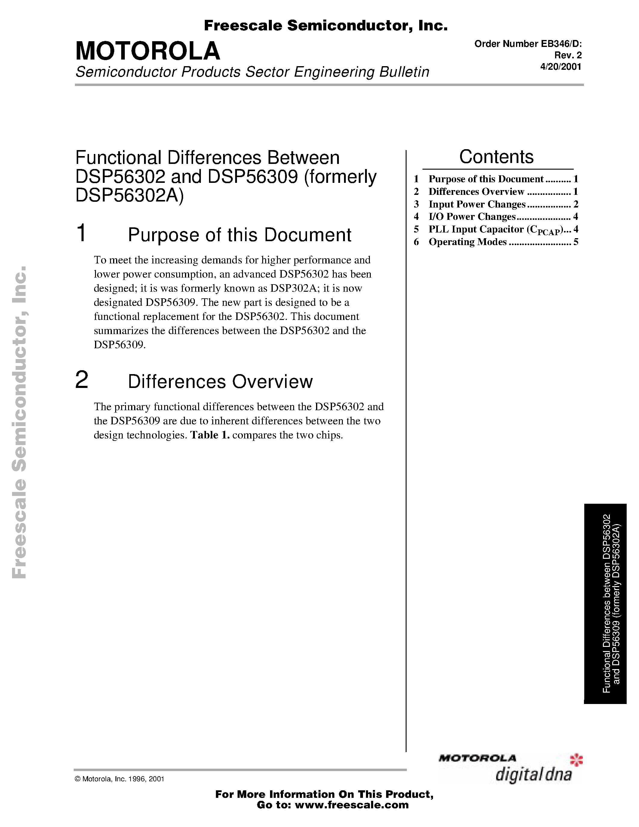 Datasheet EB346 - Semiconductor Products Sector Engineering Bulletin page 1