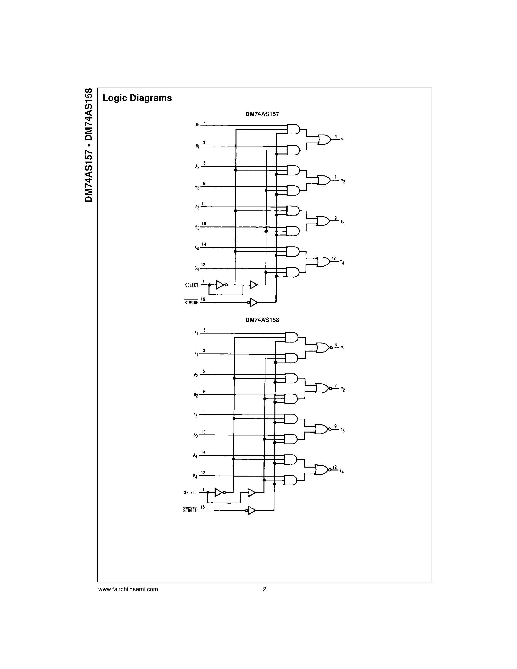 Даташит на микросхему DM74AS157SJX страница 2 Даташит DM74AS157SJX - Quad 1 of 2 Line Data Selector/Multiplexer страница 2