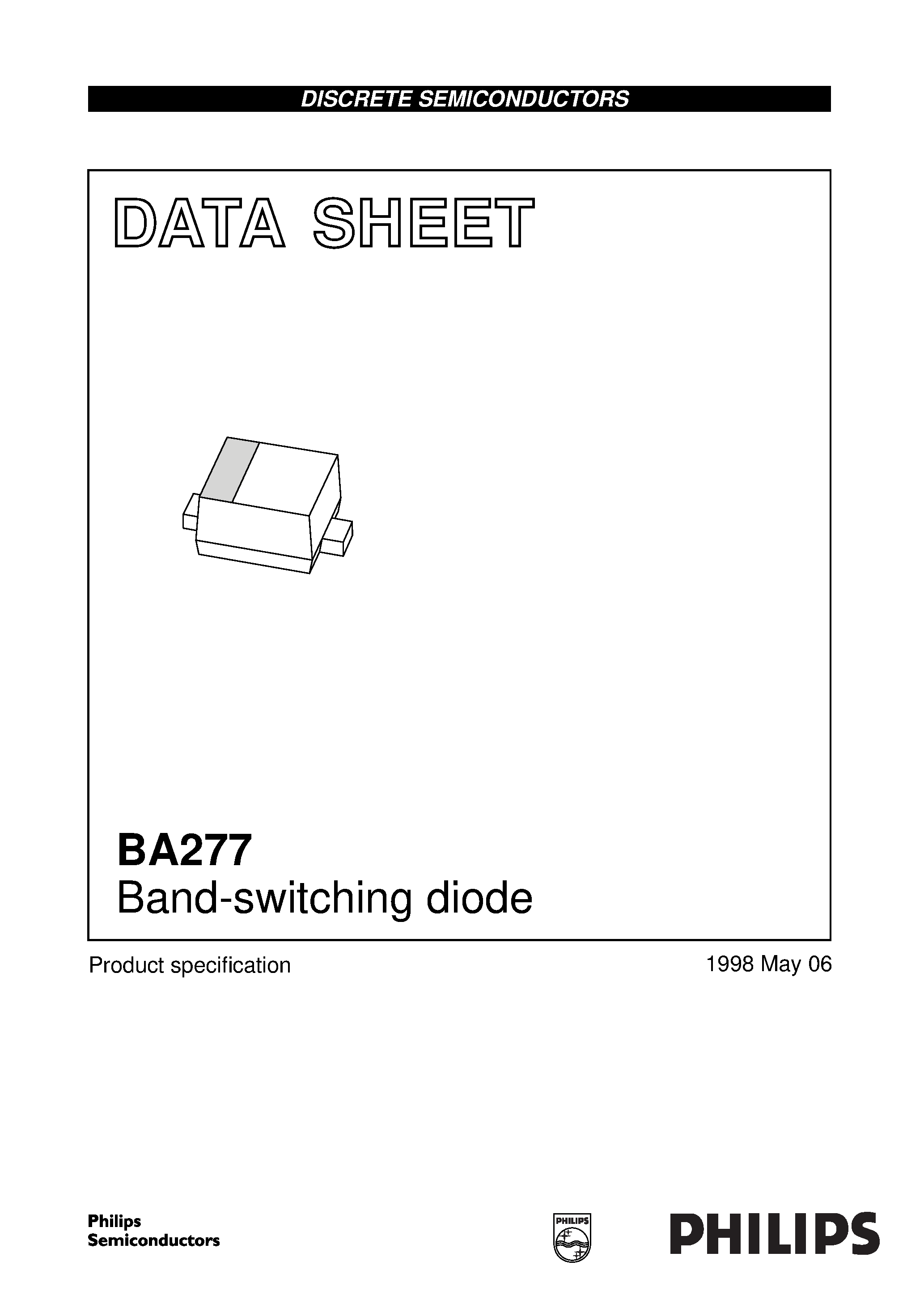 Даташит BA277 - Band-switching diode страница 1