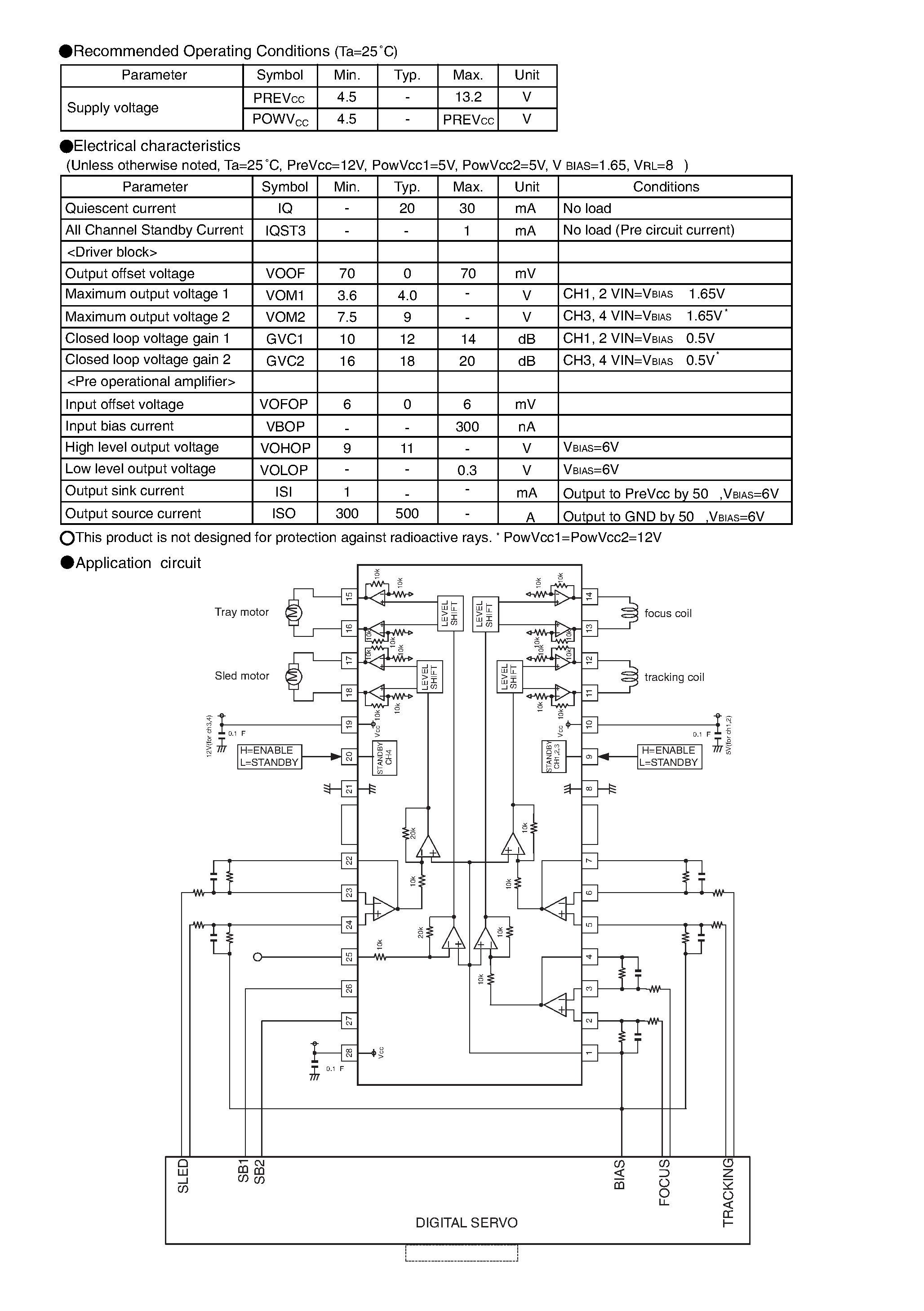 Datasheet BA5994FM - 4-Channel BTL driver page 2