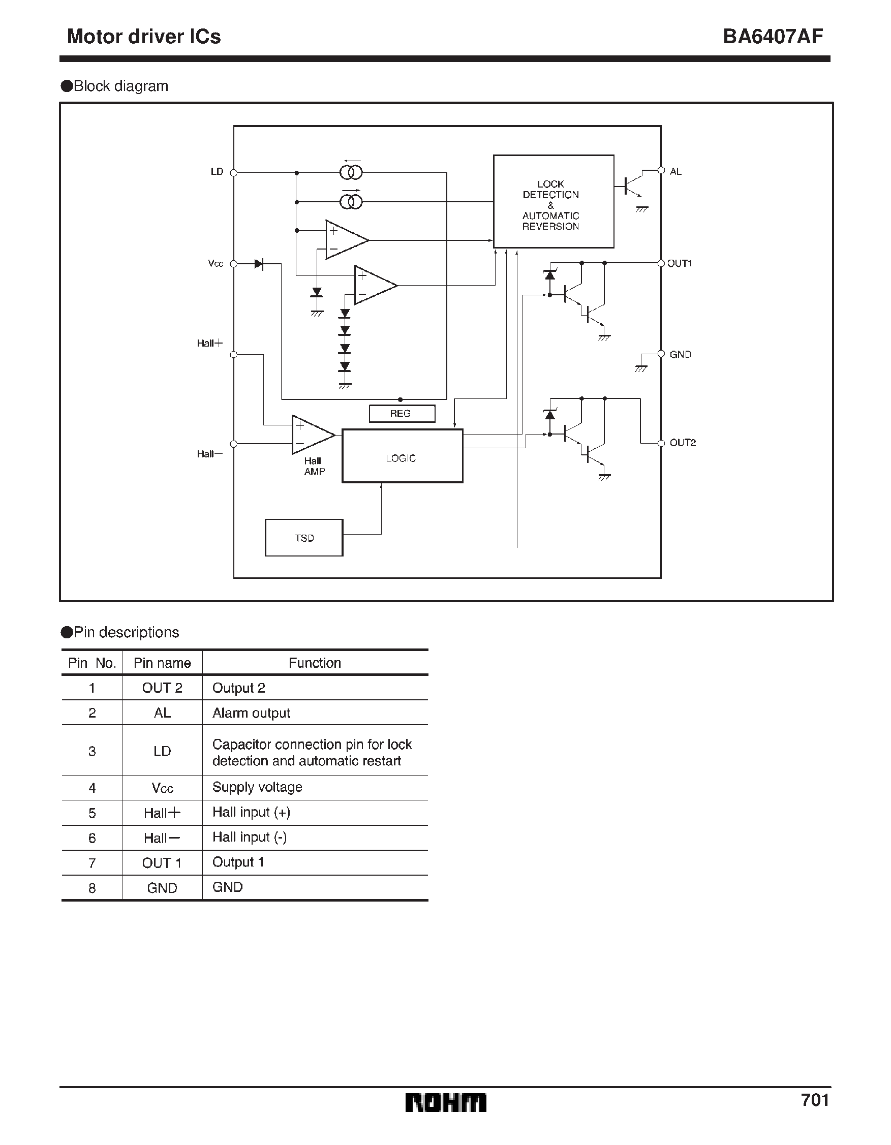 Даташит на микросхему BA6407AF страница 2 Даташит BA6407AF - 2-phase half-wave motor driver страница 2