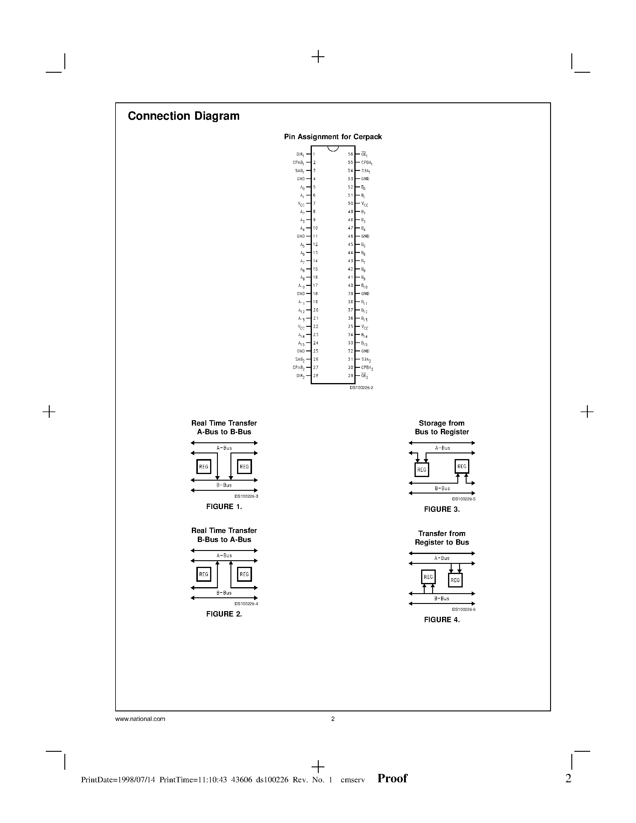 Datasheet 54ABT16646W-QML - 16-Bit Transceivers and Registers with TRI-STATE Outputs page 2