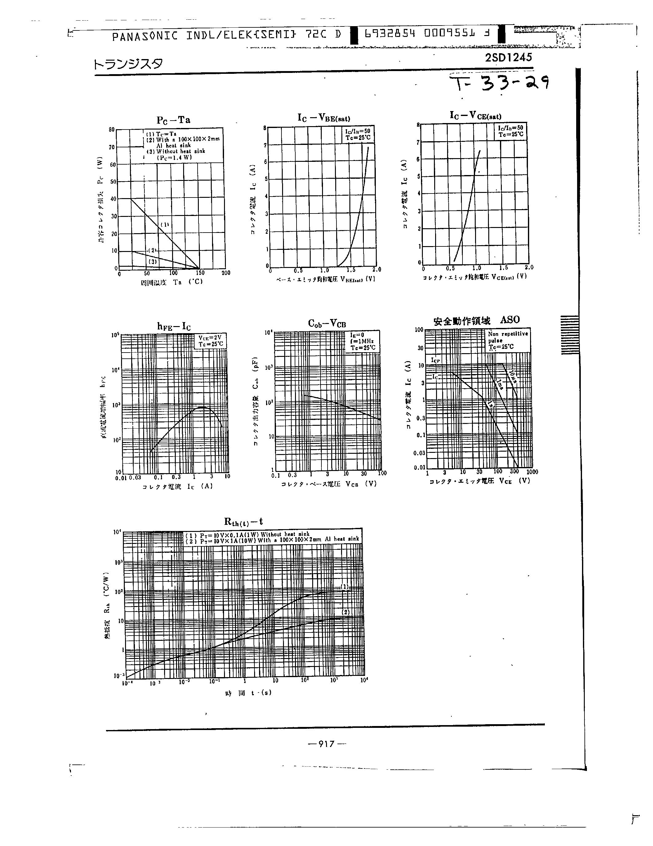 Datasheet 2SD1245 - SI NPN TRIPLE DIFFUSED PLANAR DARLINGTON page 2