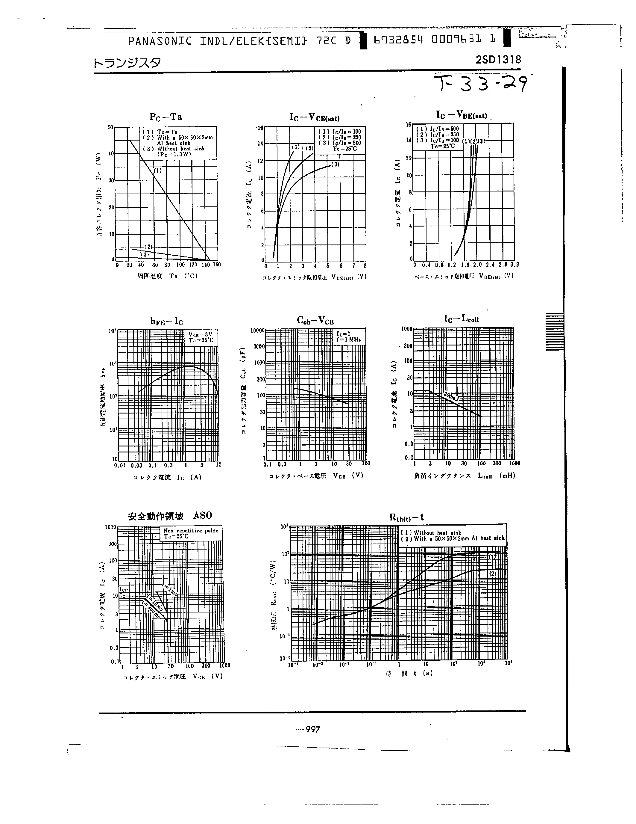 Datasheet 2SD1318 - SI NPN TRIPLE DIFFUSED PLANAR DARLINGTON page 2