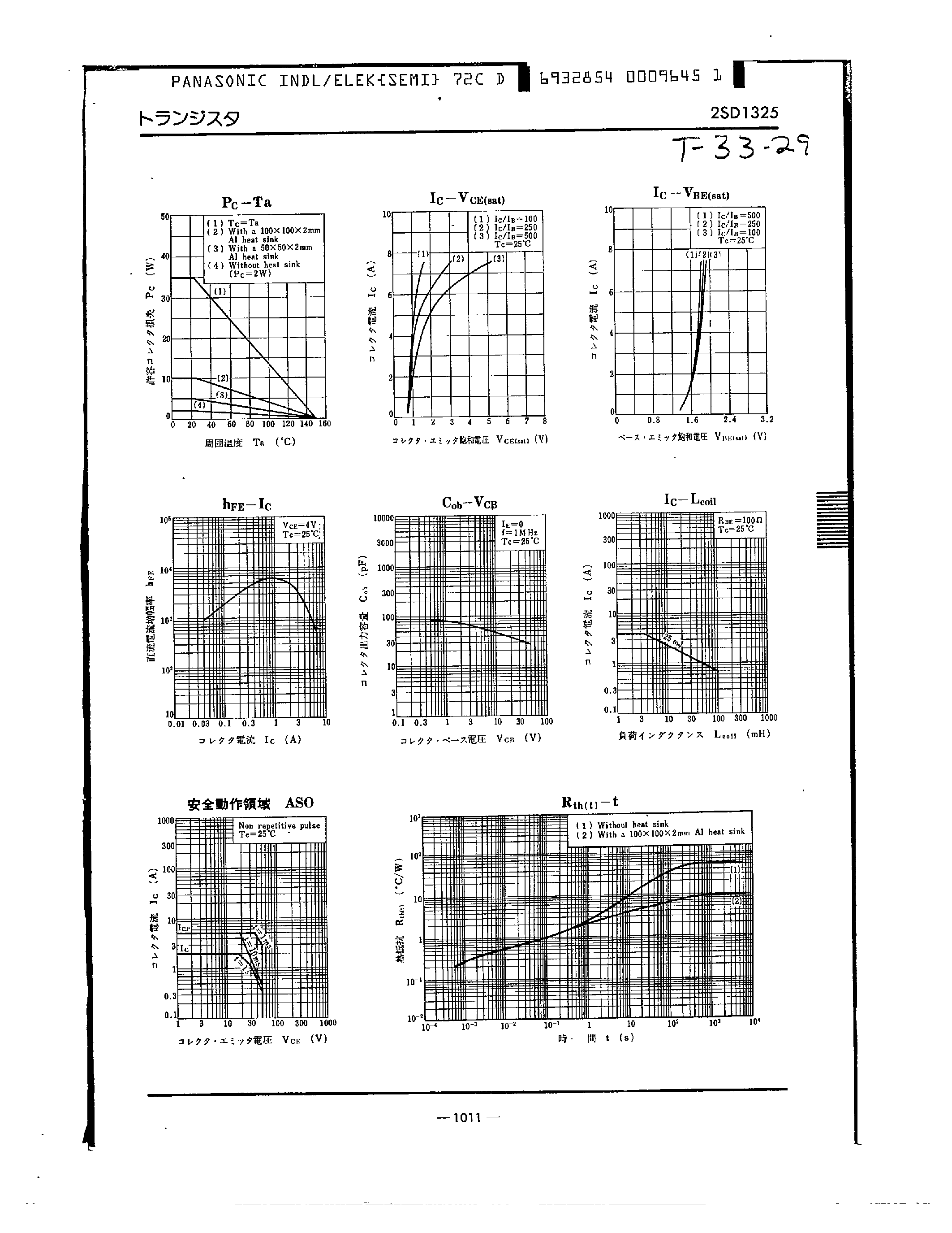 Datasheet 2SD1325 - SI NPN TRIPLE DIFFUSED PLANAR DARLINGTON page 2