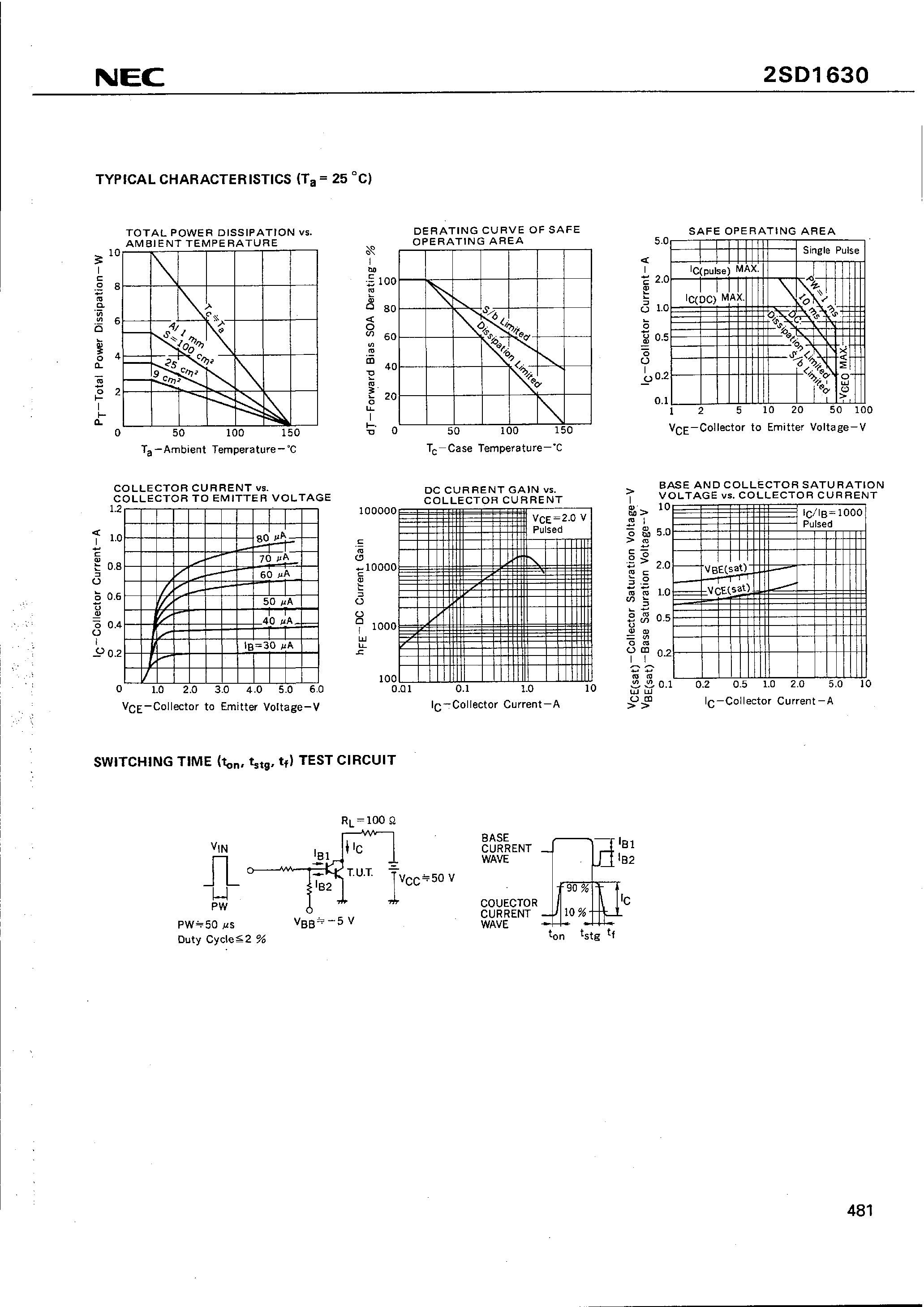 Datasheet 2SD1630 - NPN SILICON DARLINGTON POWER TRANSISTOR page 2