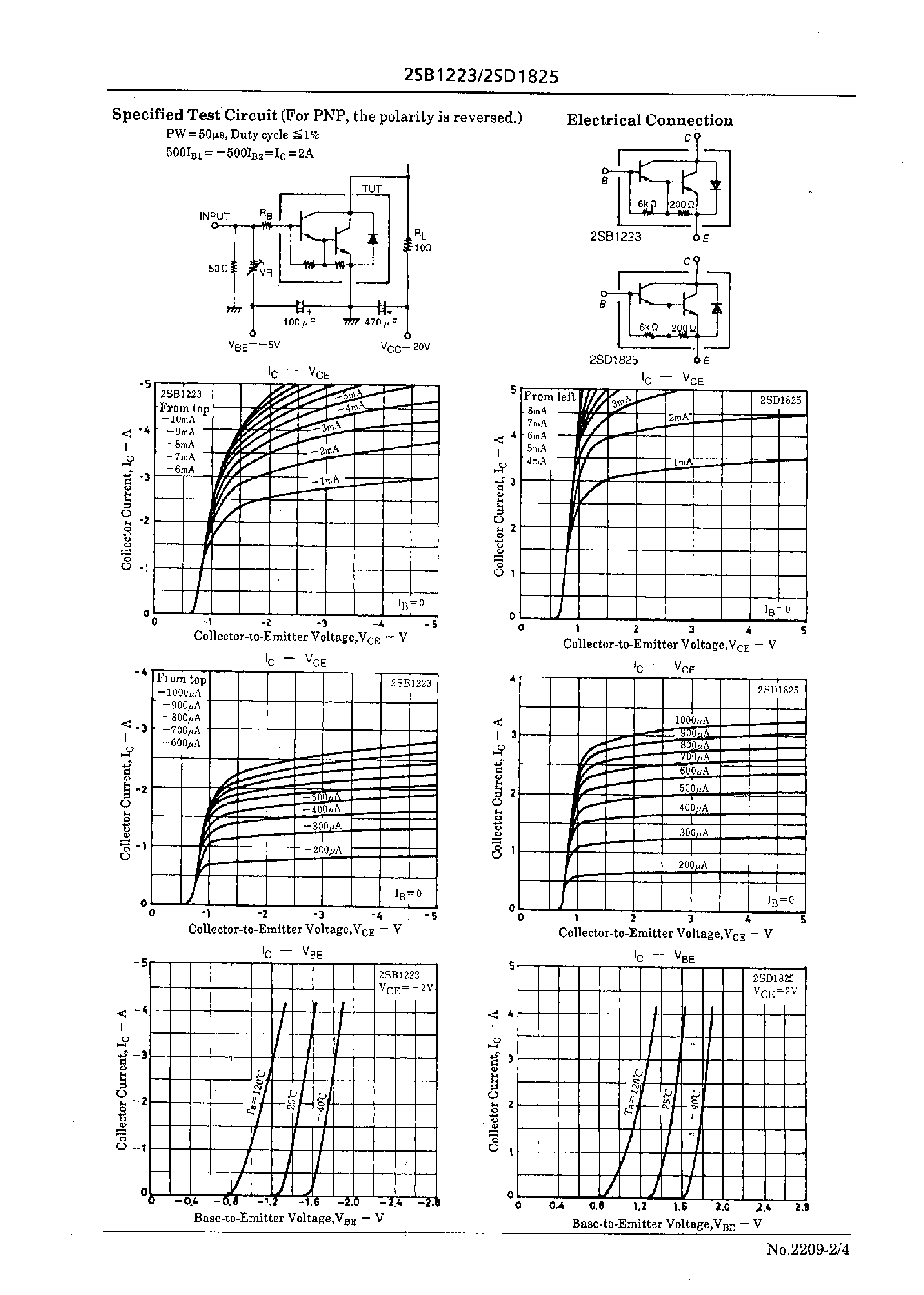 Datasheet 2SD1825 page 2 Datasheet 2SD1825 - Driver Applications page 2