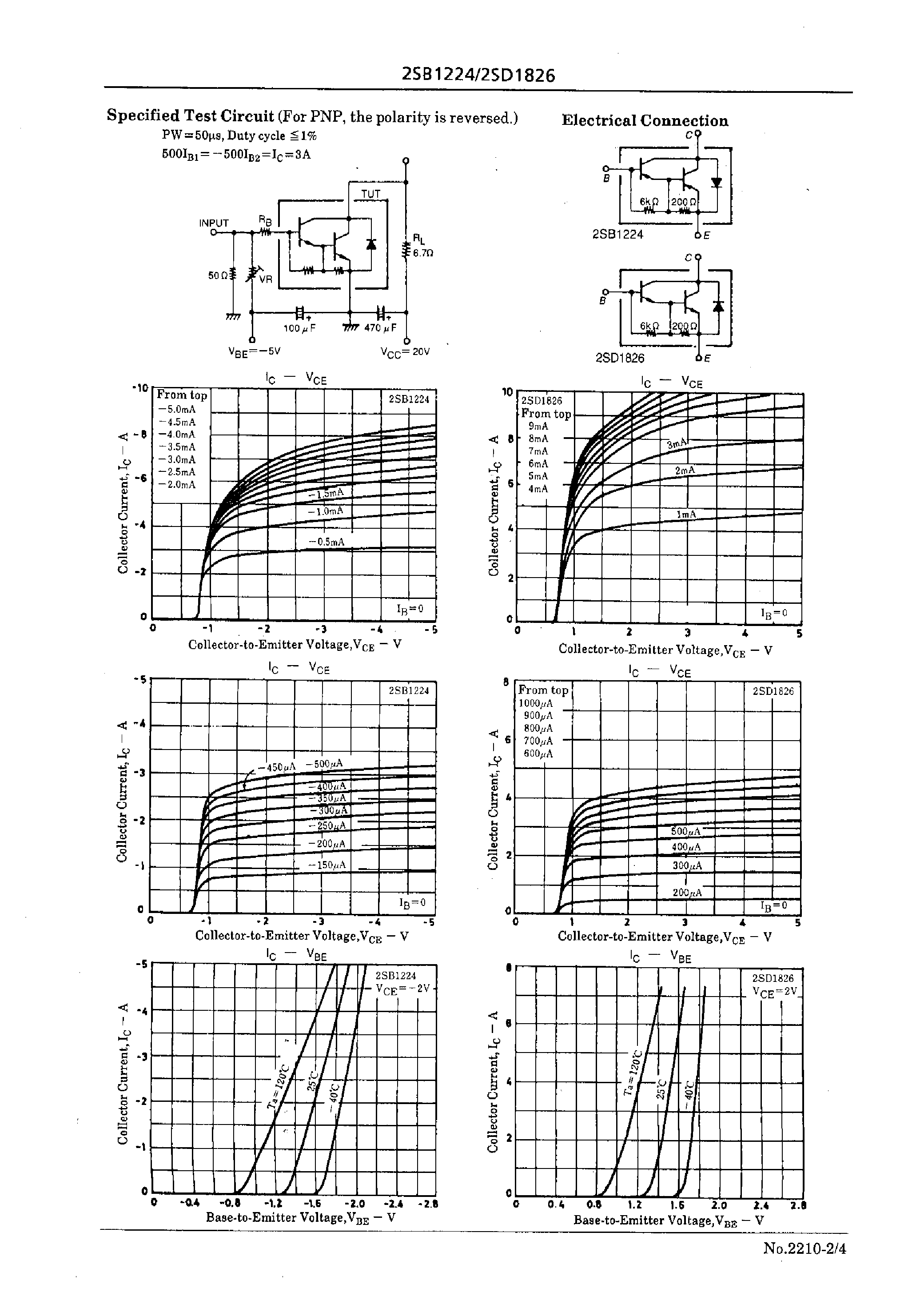 Datasheet 2SD1826 page 2 Datasheet 2SD1826 - Driver Applications page 2