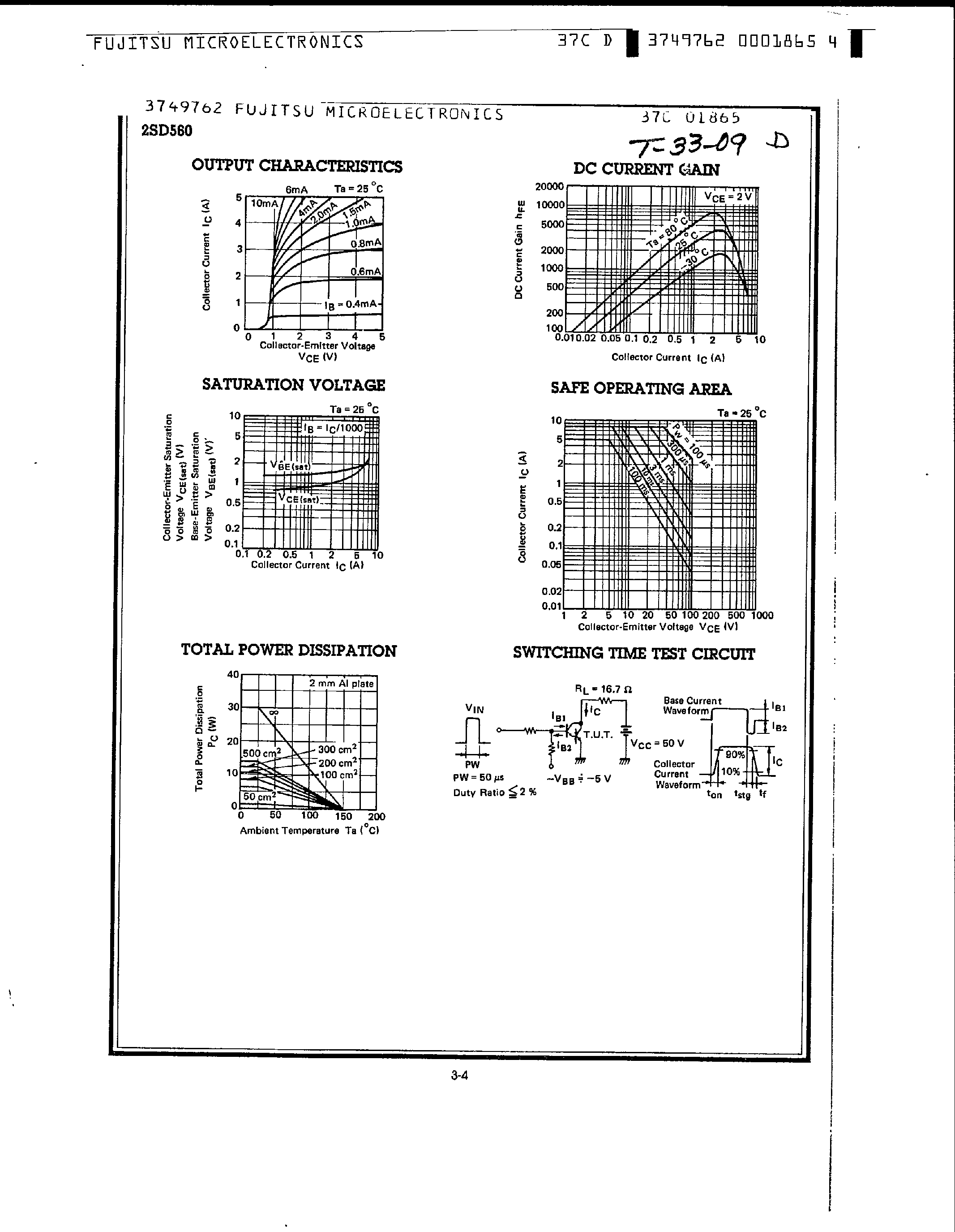 Datasheet 2SD560 - SILICON NPN EPITAXIAL DARLINGTON TRANSISTOR (5 AMP/ 100 VOLT) page 2