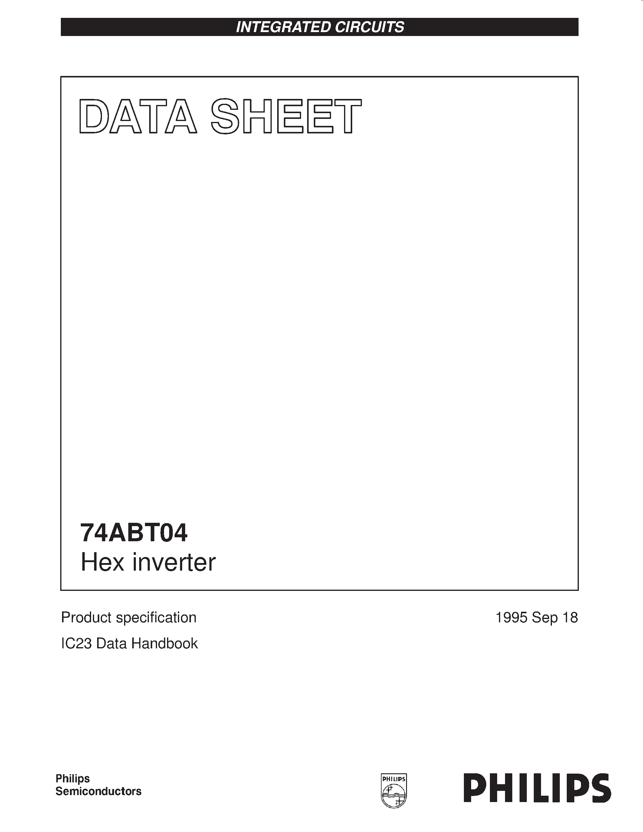 Даташит 74ABT04DB - Hex inverter страница 1