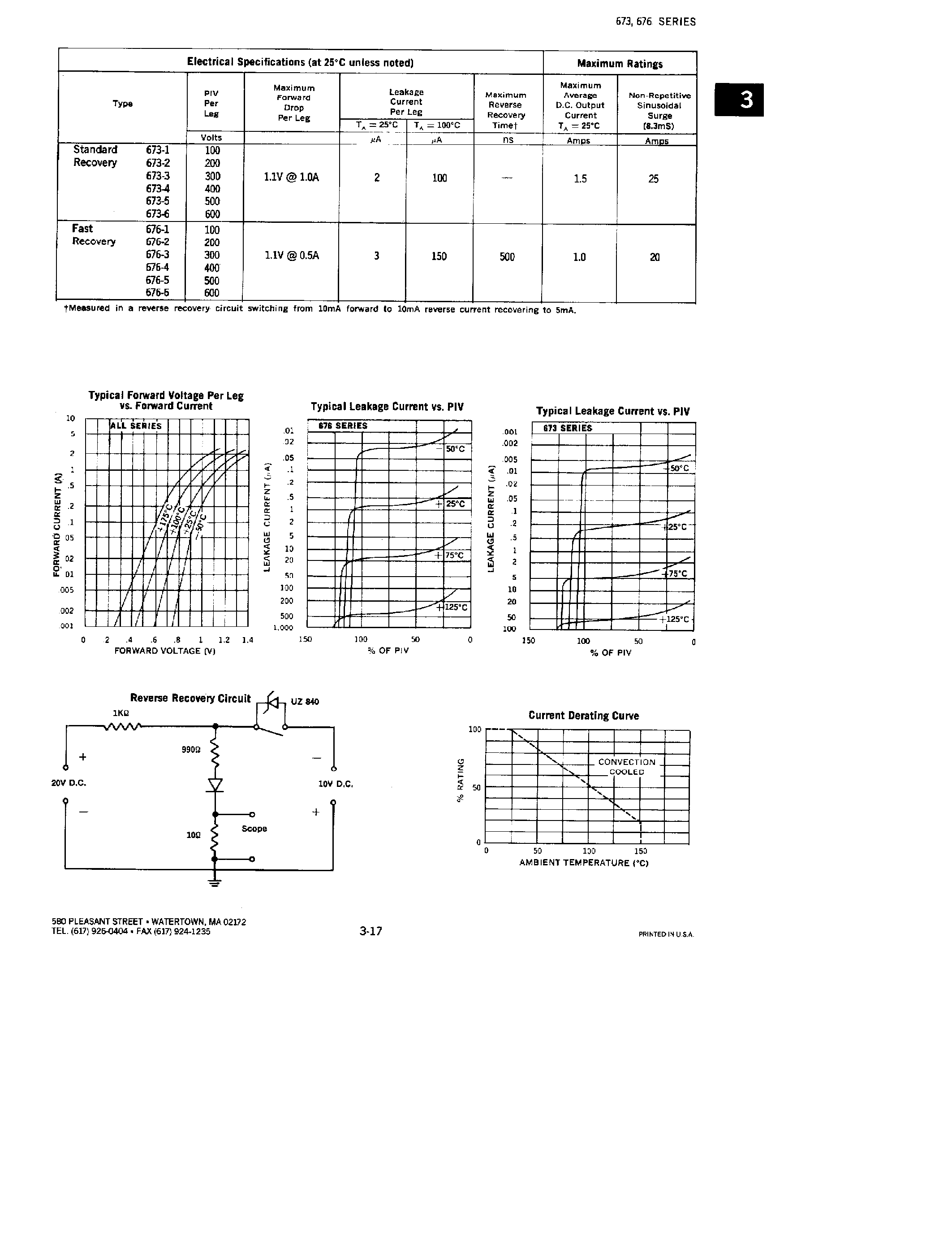 Datasheet 673 page 2 Datasheet 673 - RECTIFIERS ASSEMBLIES page 2