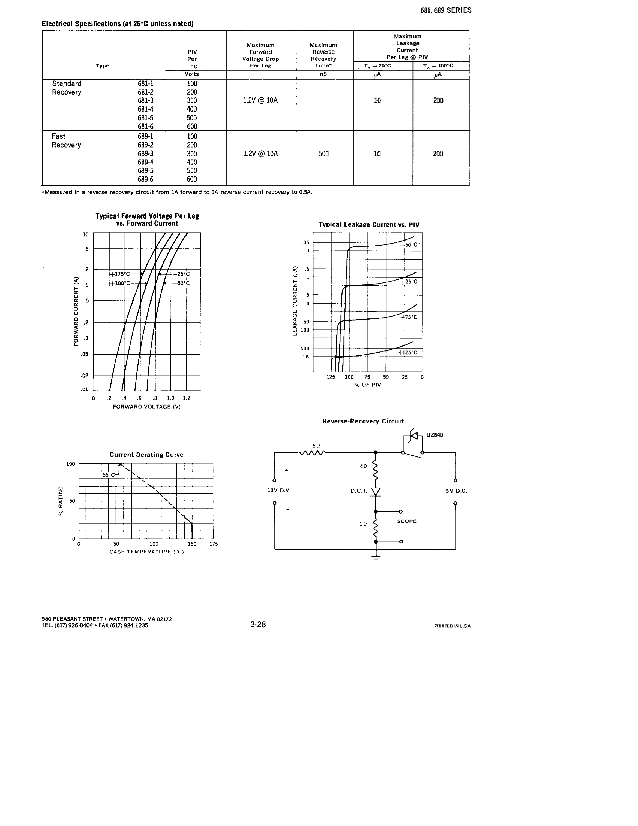 Datasheet 681-2 page 2 Datasheet 681-2 - RECTIFIERS ASSEMBLIES page 2