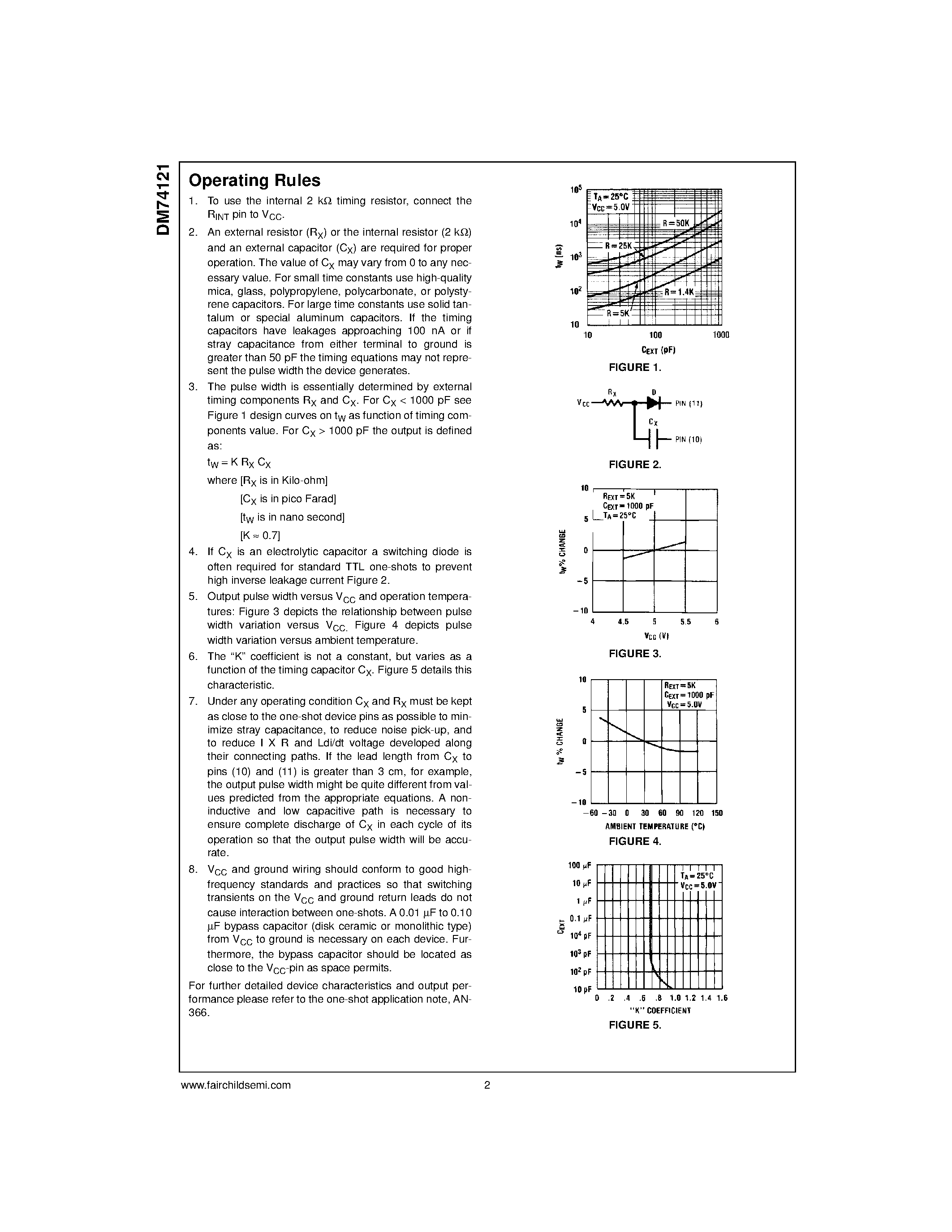 Datasheet 74121 page 2 Datasheet 74121 - One-Shot with Clear and Complementary Outputs page 2