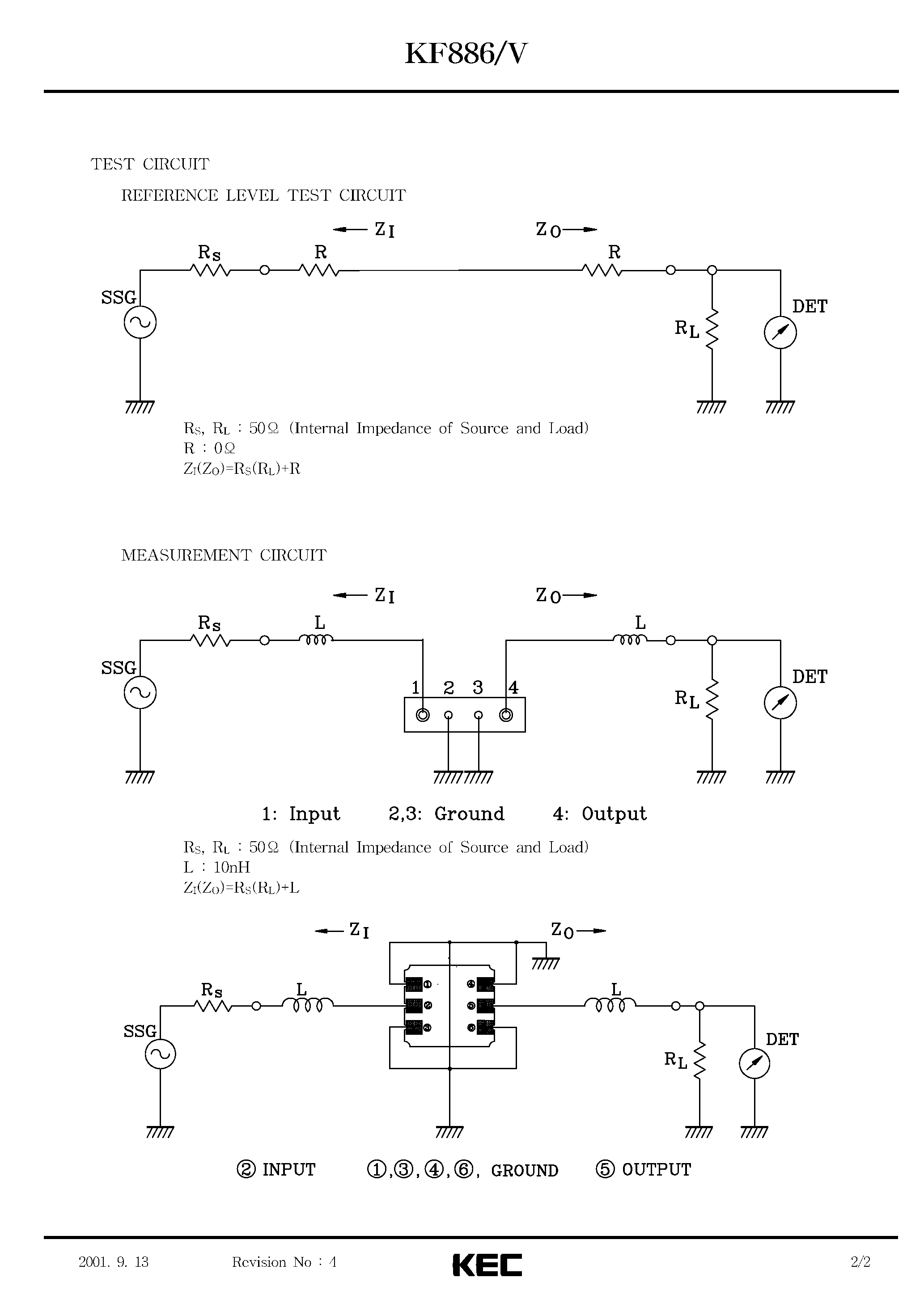 Даташит на микросхему KF886V страница 2 Даташит KF886V - SPECIFICATIONS FOR SAW FILTER(BAND PASS FILTERS FOR RF CIRCUITS OF CORDLESS PHONE(CT-1+) страница 2