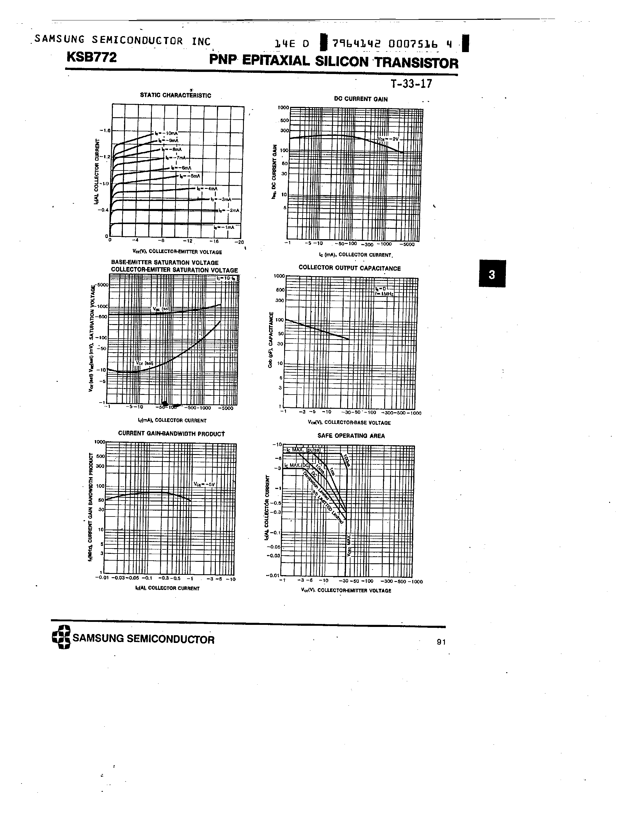 Datasheet KSB772 page 2 Datasheet KSB772 - PNP (AUDIO FREQUENCY POWER AMPLIFIER LOW SPEED SWITCHING) page 2