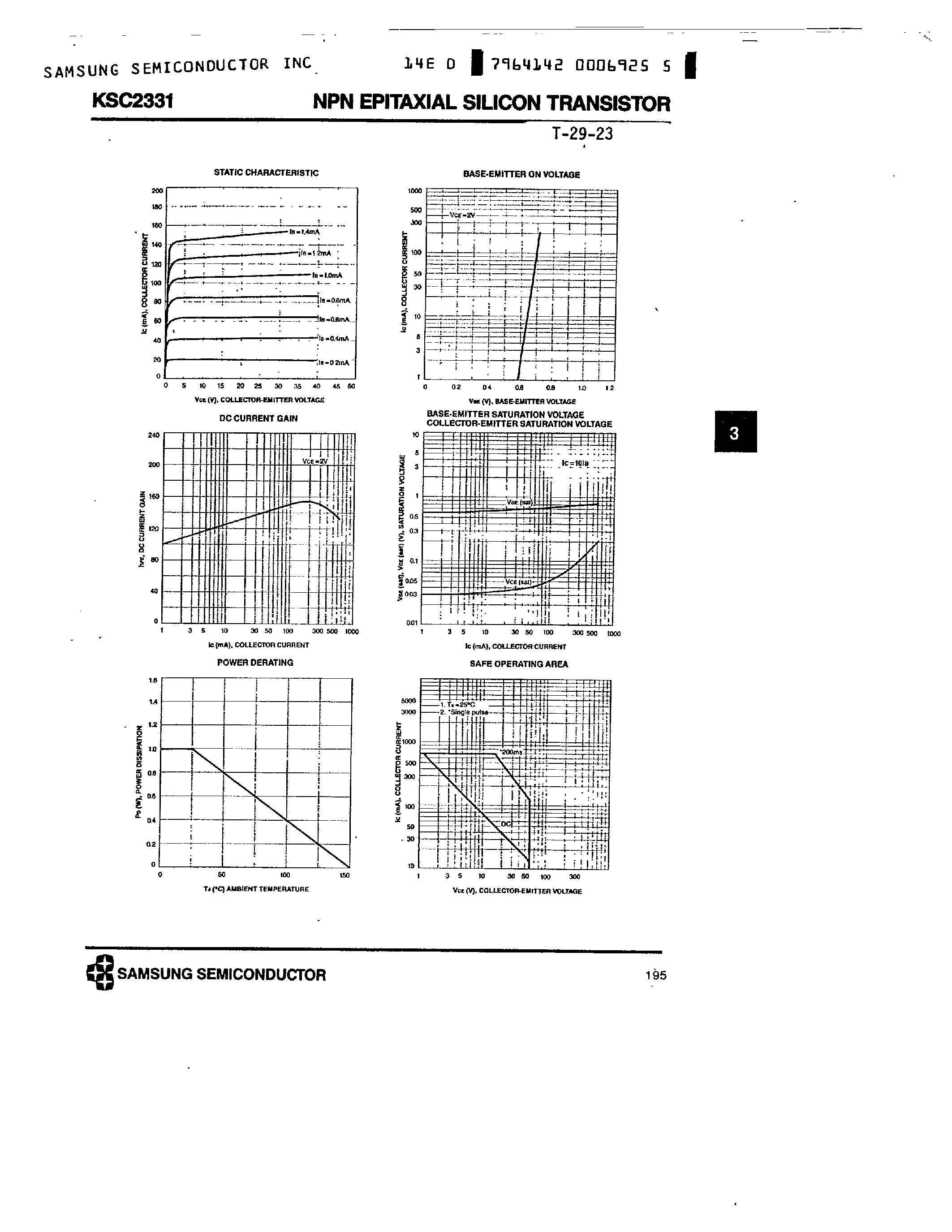 Datasheet KSC2331 - NPN LOW FREQUENCY AMPLIFIER MEDIUM SPEED SWITCHING) page 2