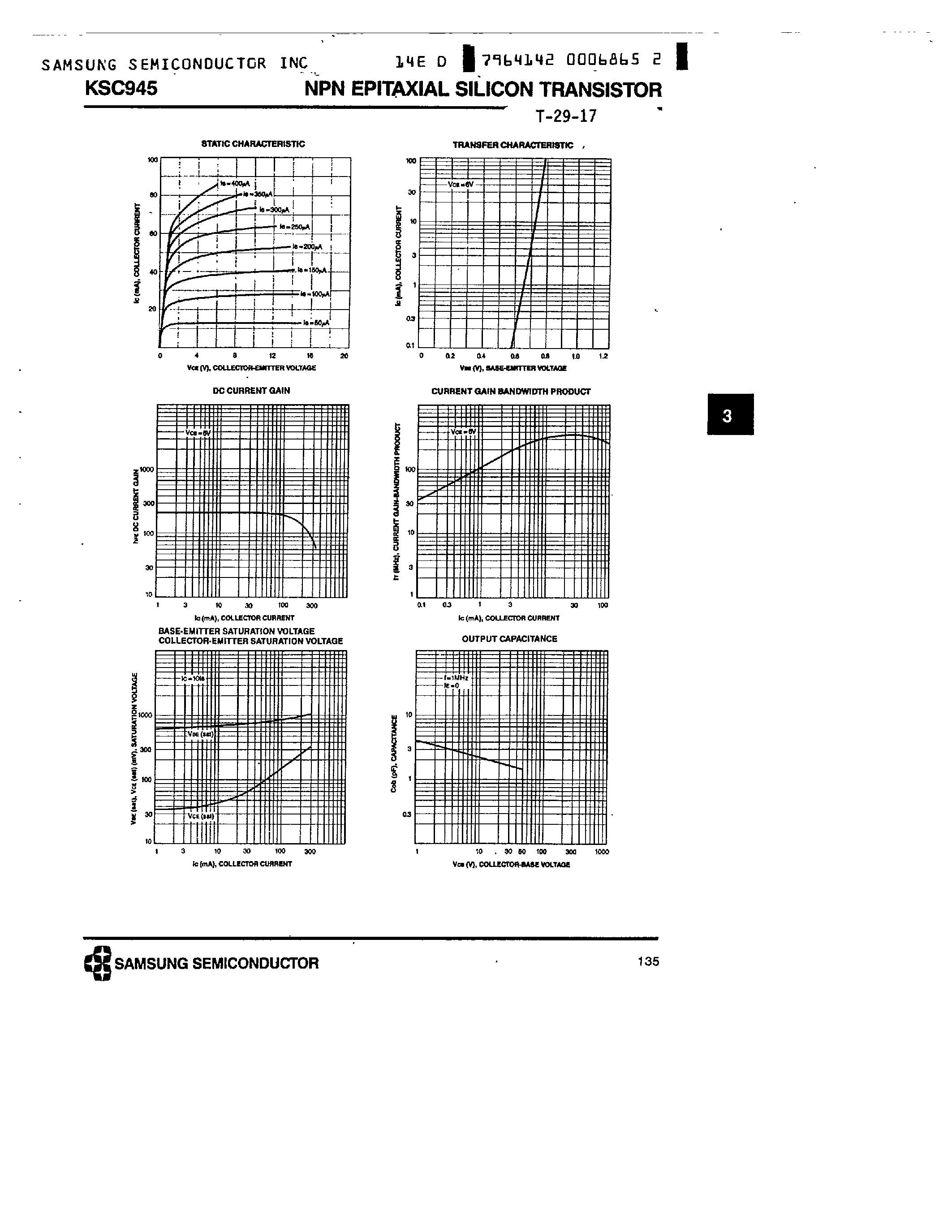 Datasheet KSC945 page 2 Datasheet KSC945 - NPN (AUDIO/ HIGH FREQUENCY AMPLIFIER/ OSC.) page 2