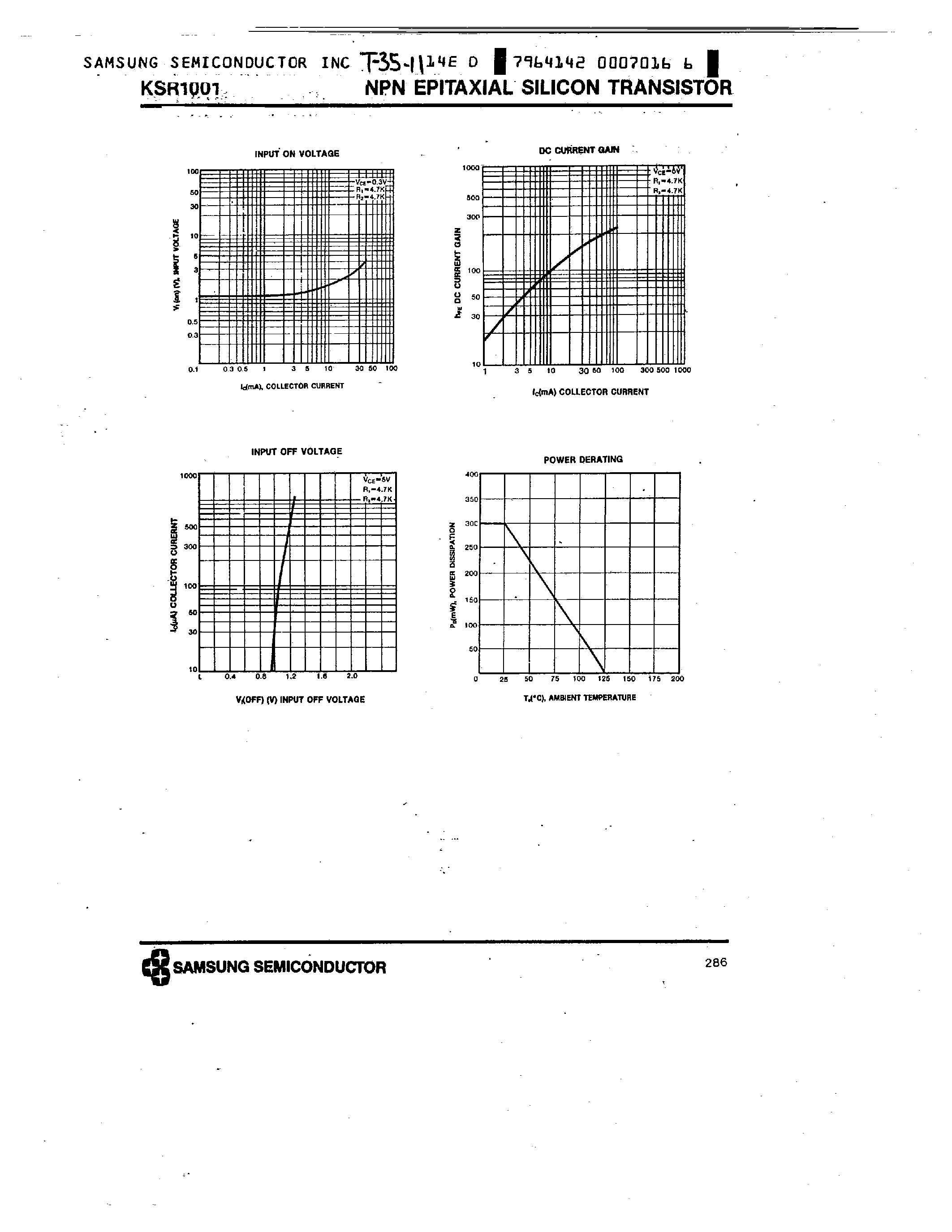 Datasheet KSR1001 - NPN (SWITCHING APPLICATION) page 2