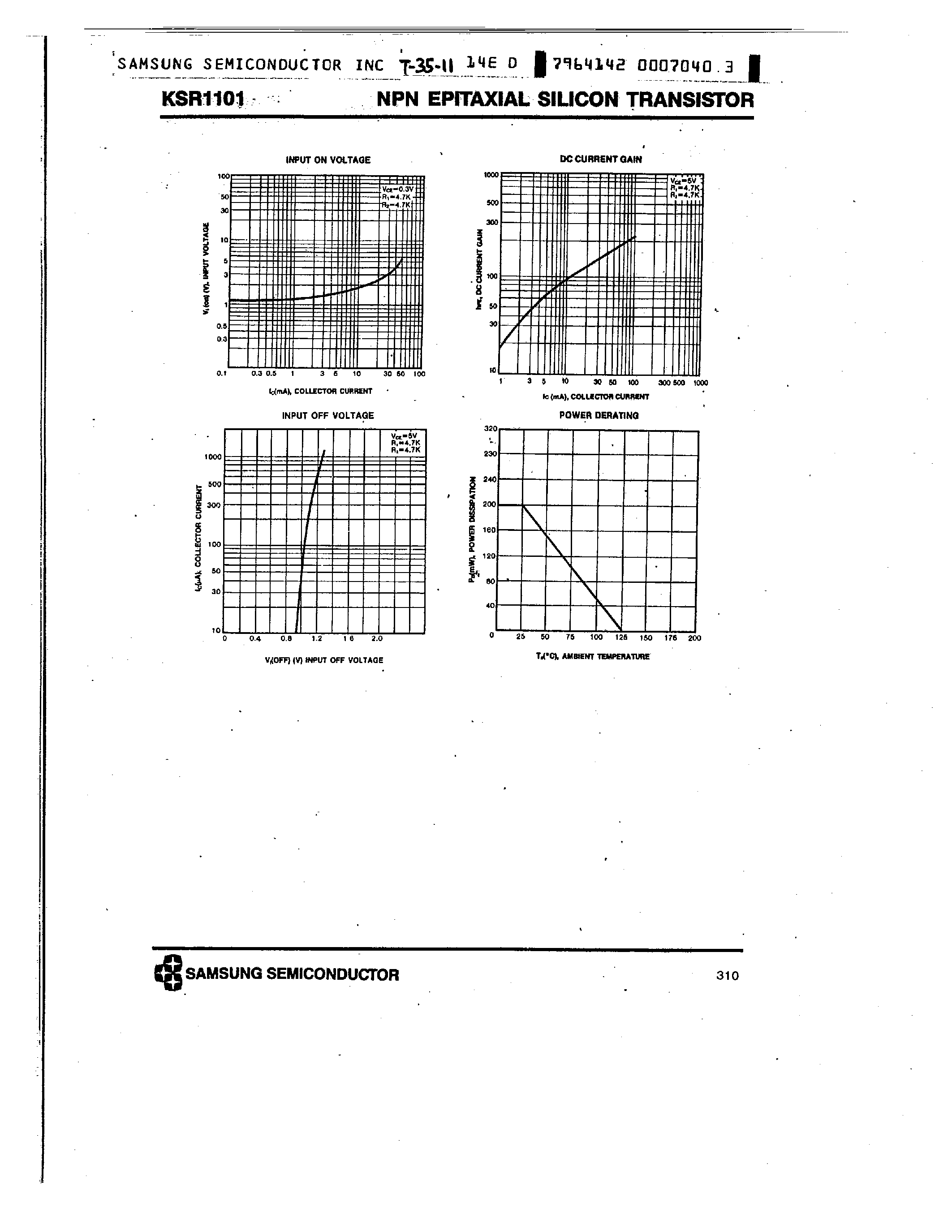 Datasheet KSR1101 - NPN (SWITCHING APPLICATION) page 2