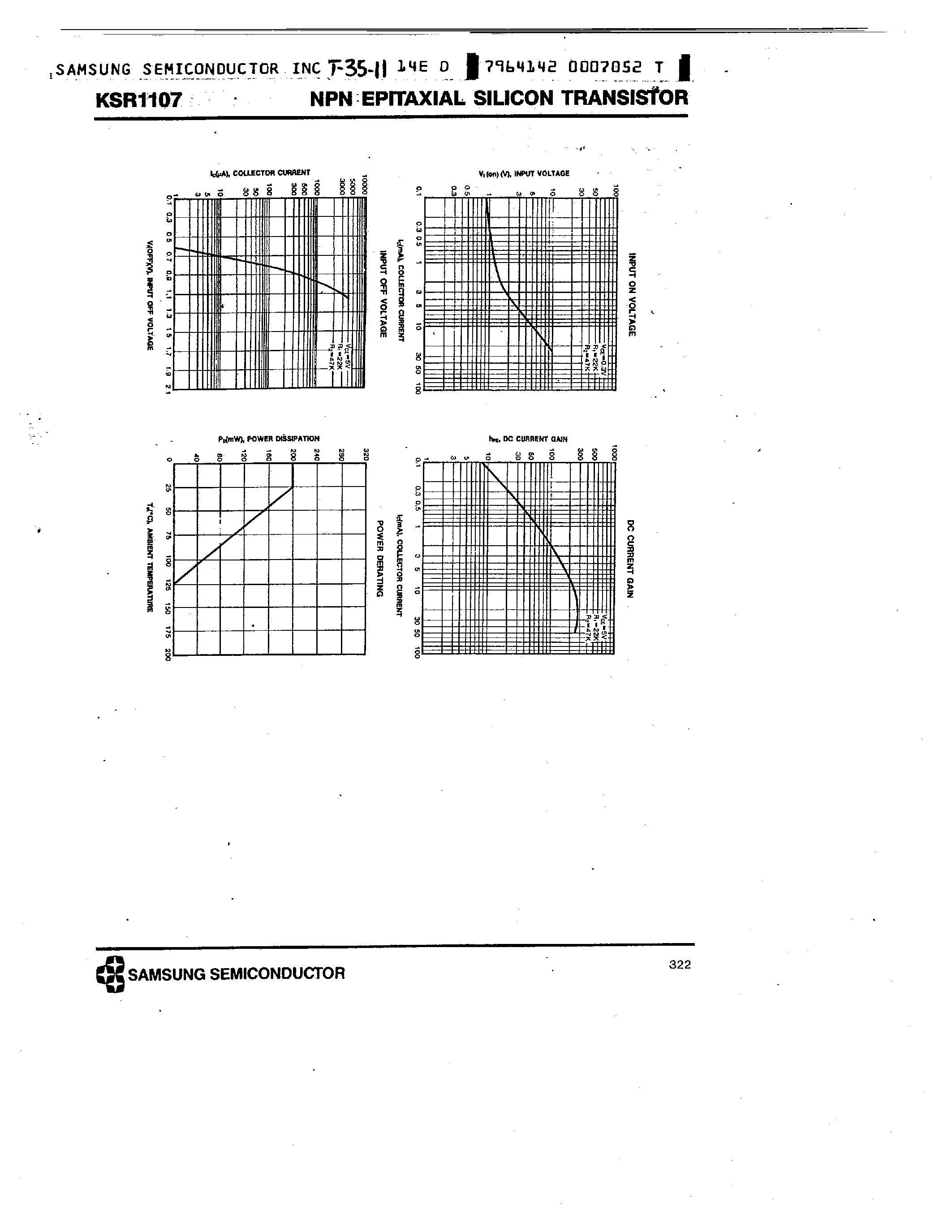 Даташит на микросхему KSR1107 страница 2 Даташит KSR1107 - NPN (SWITCHING APPLICATION) страница 2