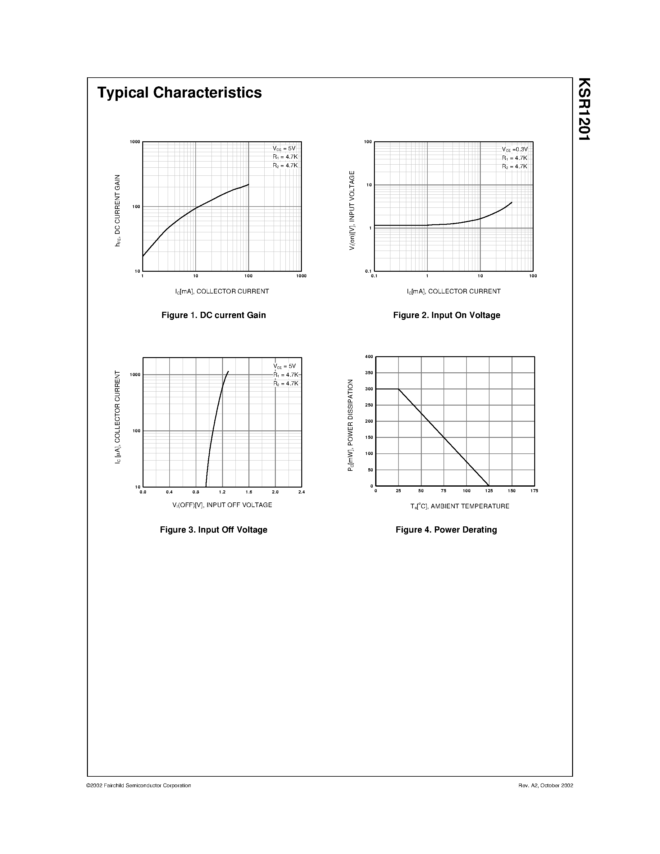 Даташит на микросхему KSR1201 страница 2 Даташит KSR1201 - Switching Application страница 2