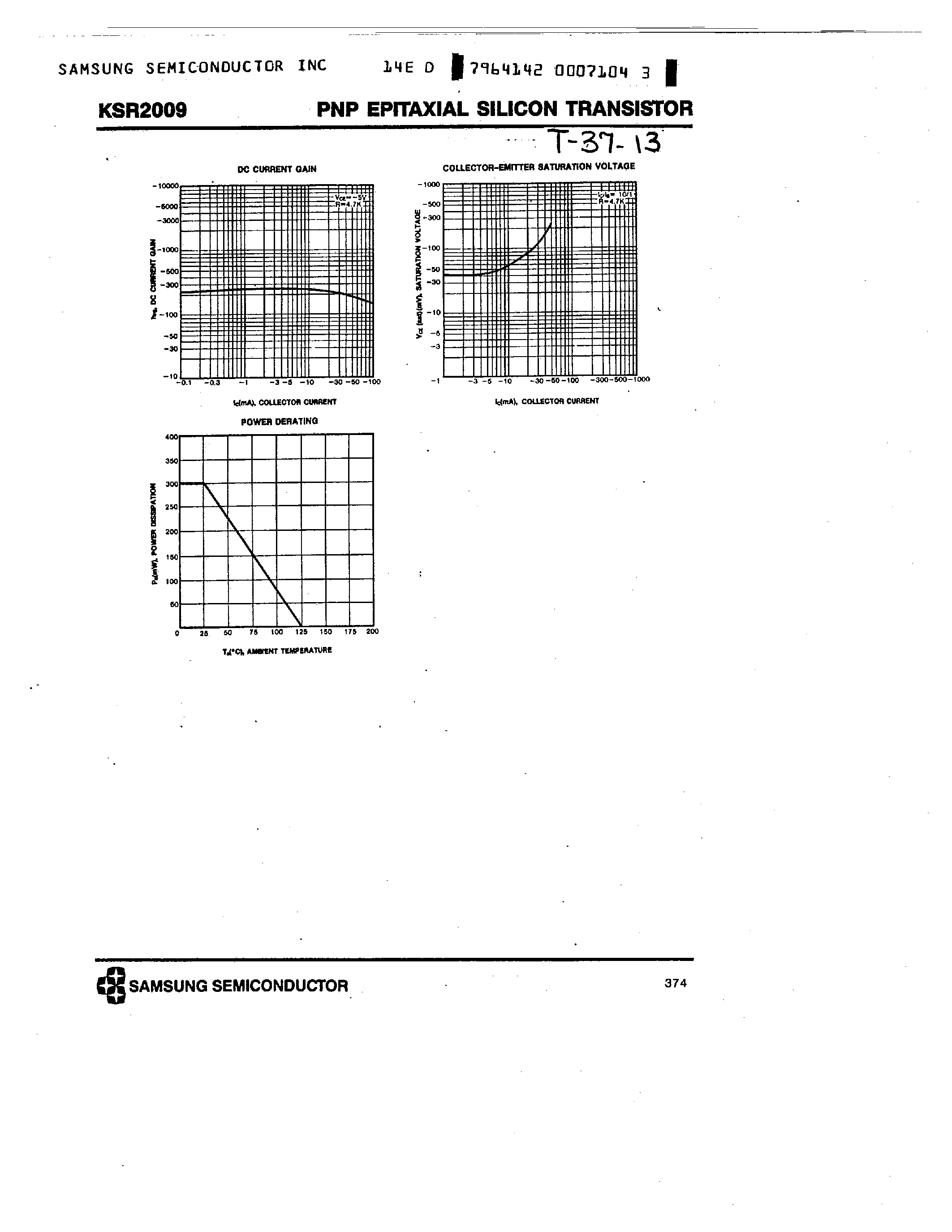 Datasheet KSR2009 - PNP (SWITCHING APPLICATION) page 2