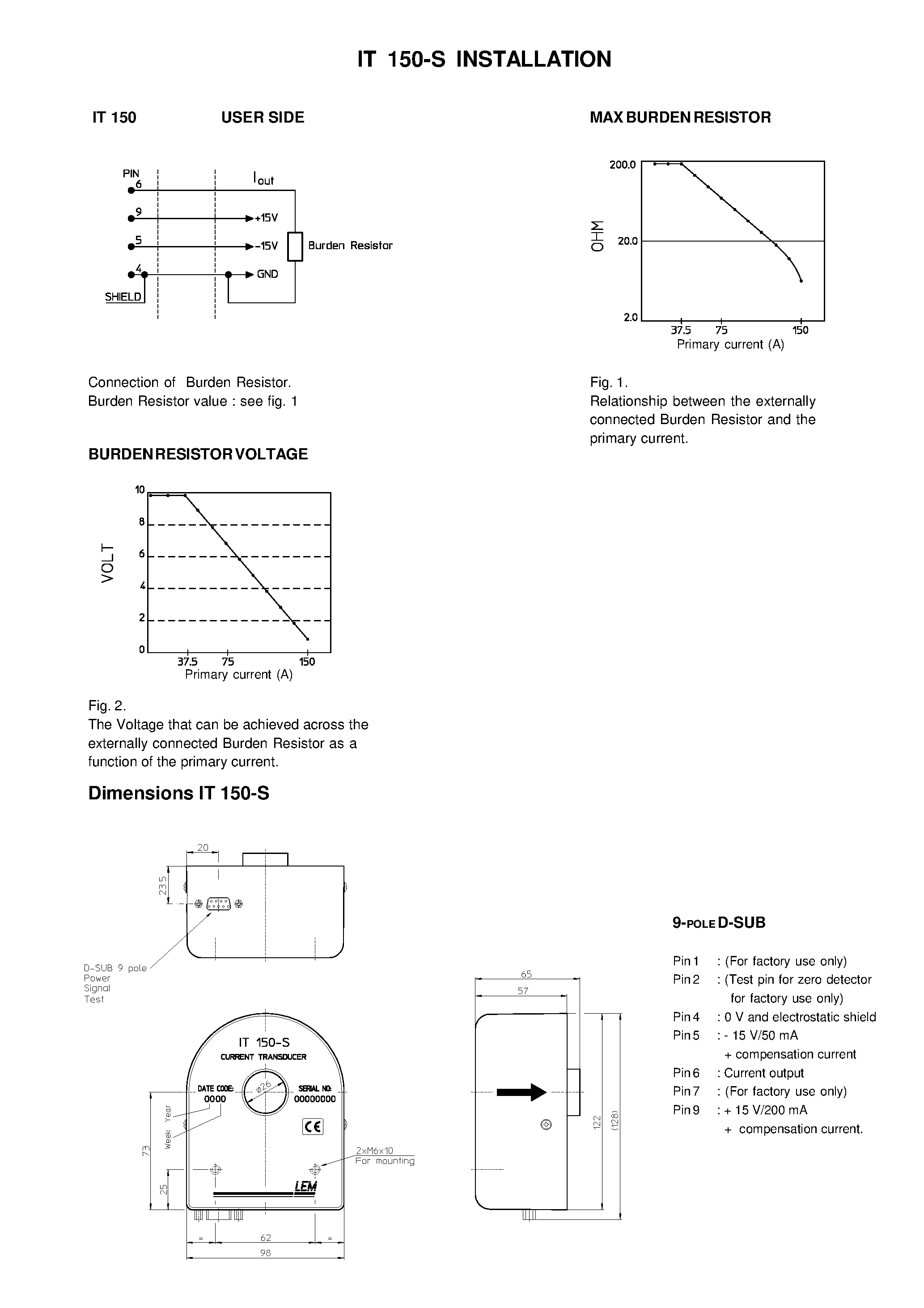 Datasheet IT150-S - HIGH ACCURACY CURRENT TRANSDUCER page 2