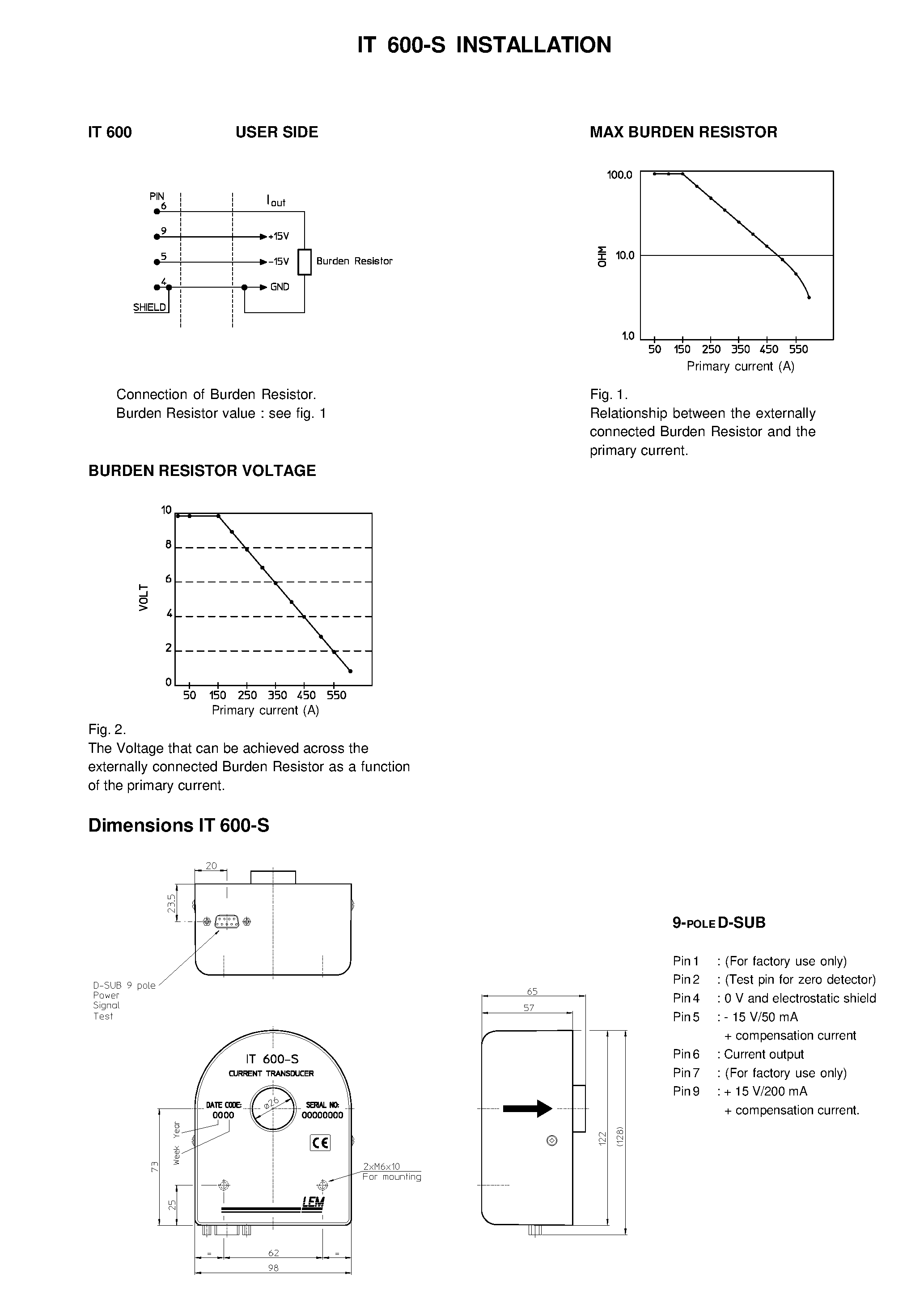 Datasheet IT600-S - HIGH ACCURACY CURRENT TRANSDUCER page 2