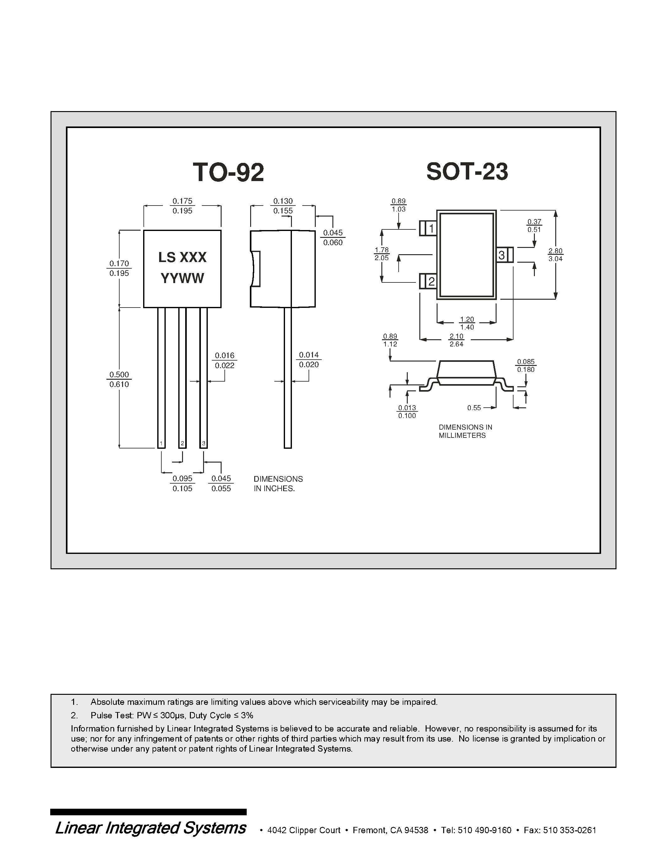 Datasheet J204 - HIGH GAIN N-CHANNEL JFET page 2