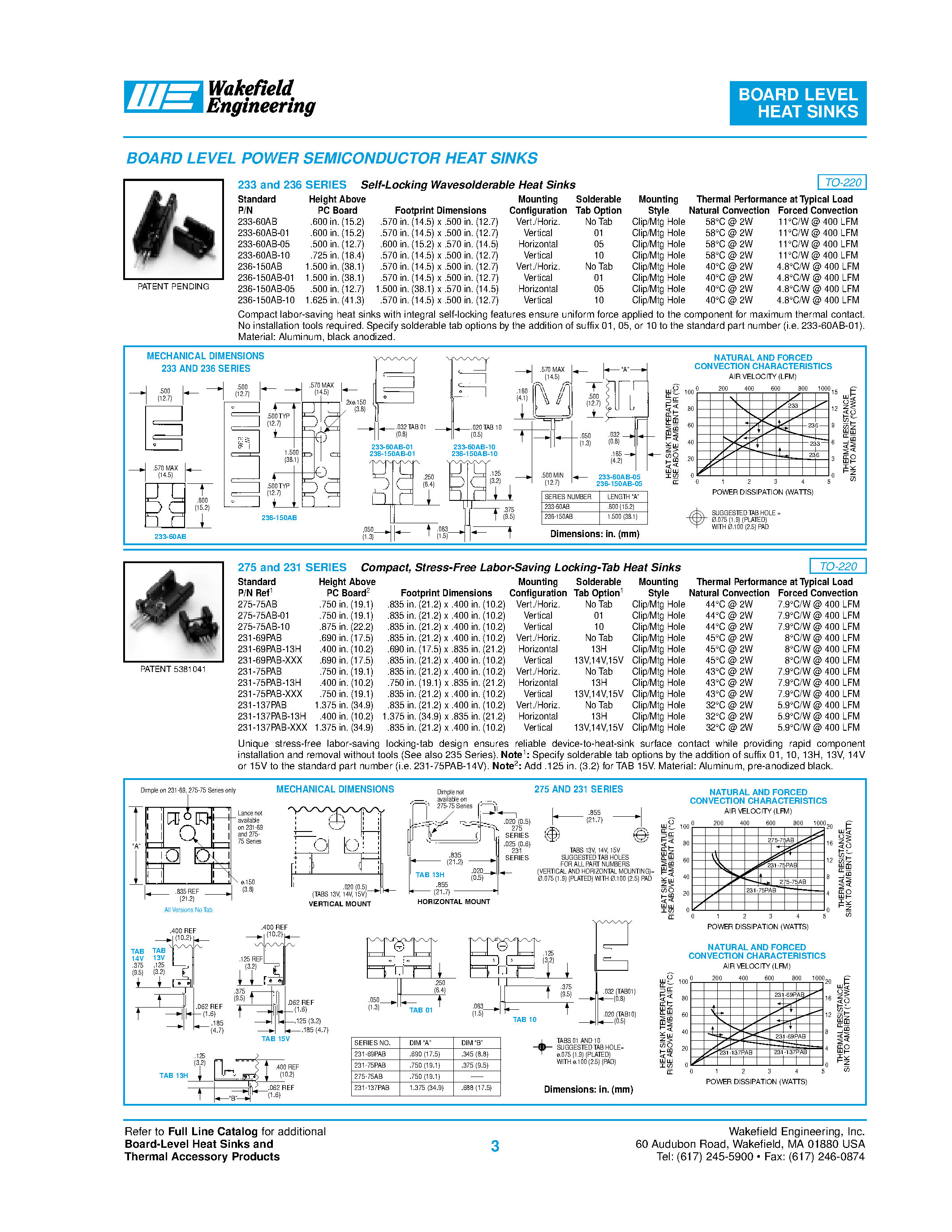 Даташит 236 - Board Level Power Semiconductor Heat Sinks страница 2