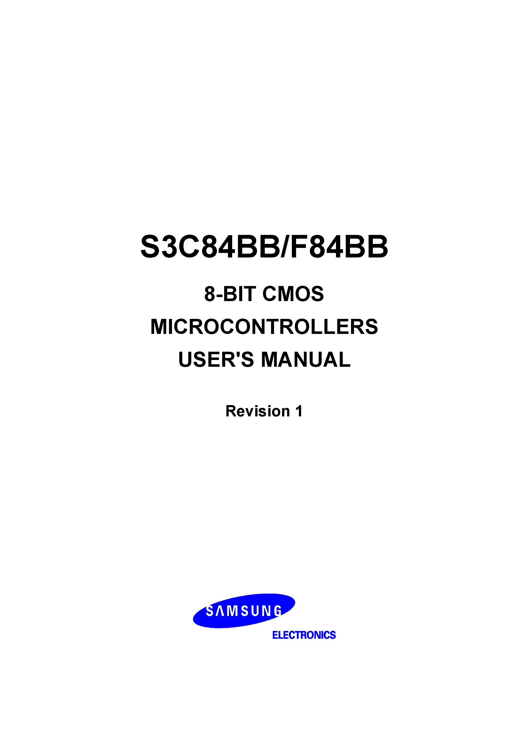 Даташит на микросхему S3C84BB страница 1 Даташит S3C84BB - 8-BIT CMOS страница 1
