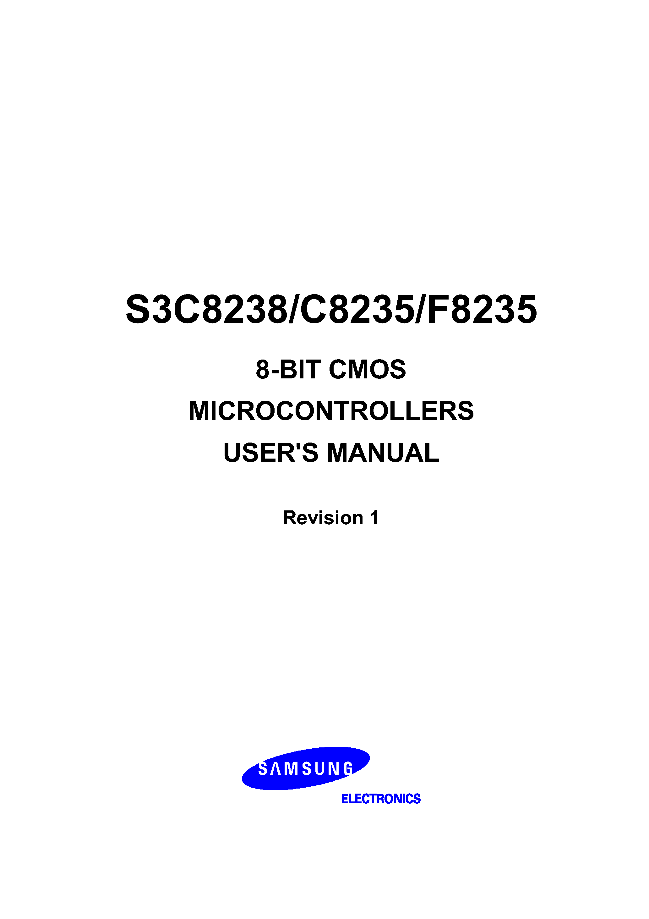 Даташит S3F8235 - 8-BIT CMOS MICROCONTROLLERS USERS MANUAL страница 1