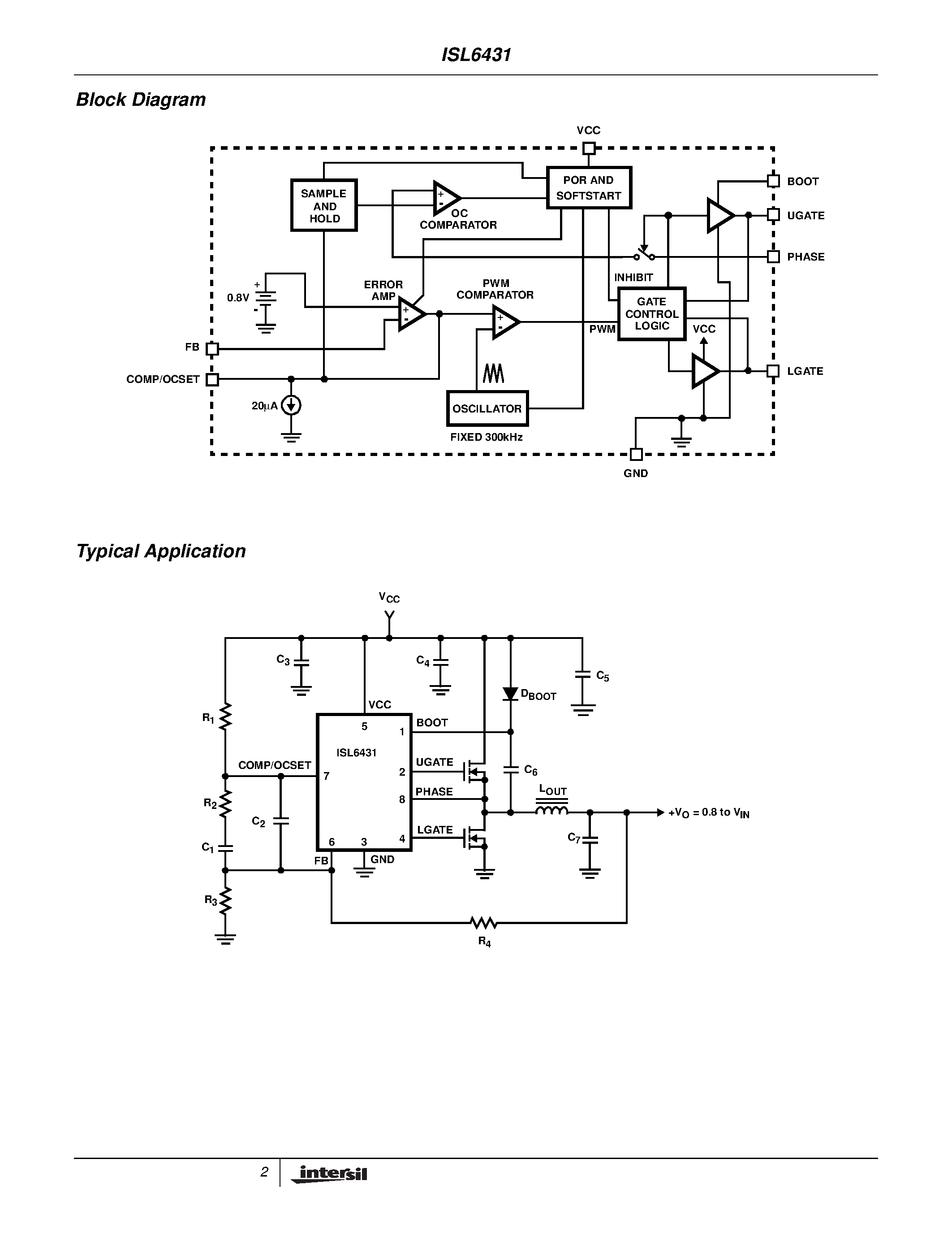 Даташит на микросхему ISL6431EVAL1 страница 2 Даташит ISL6431EVAL1 - Advanced Pulse Width Modulation (PWM) Controller for Broadband Applications страница 2