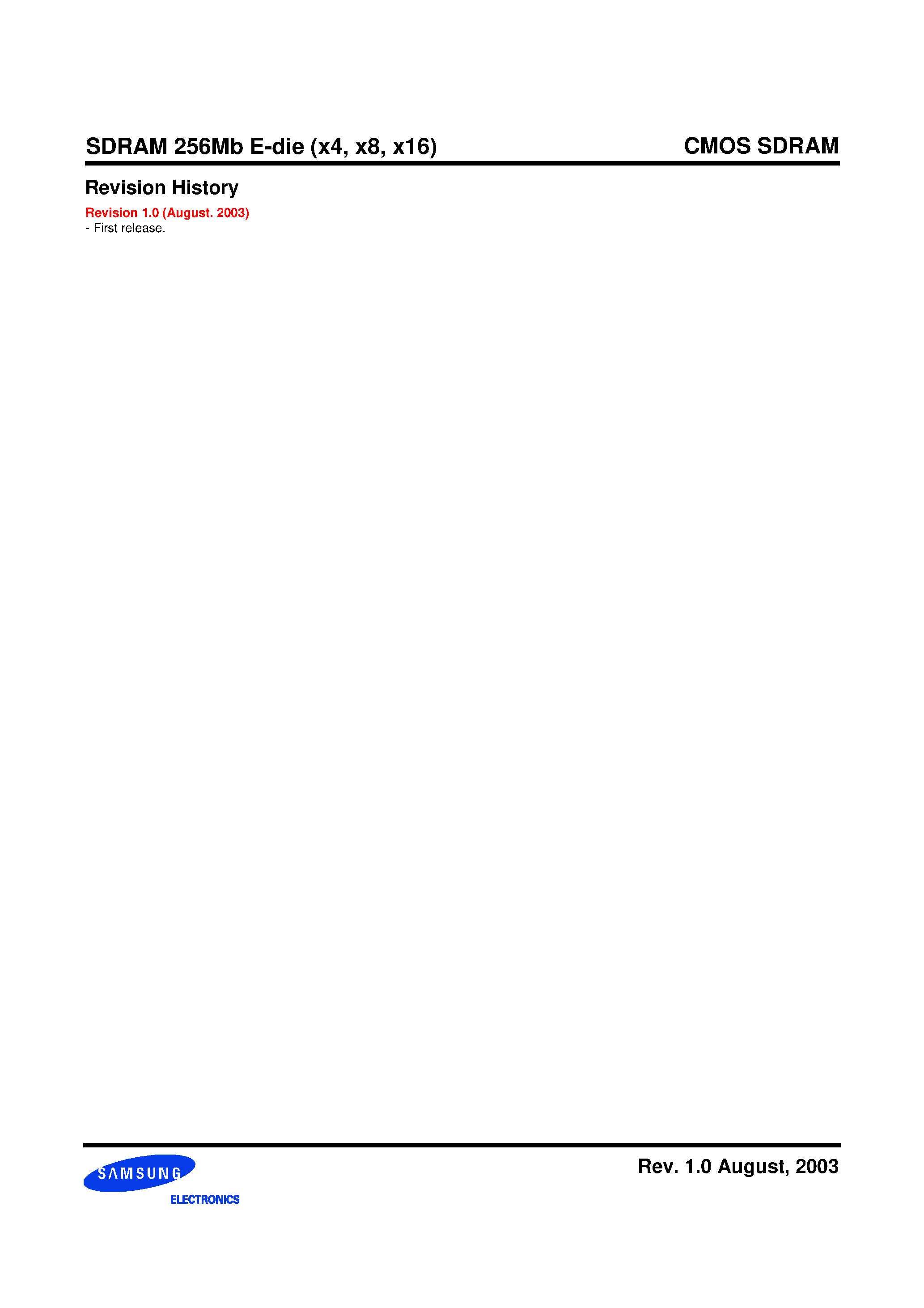 Даташит на микросхему K4S560832E-NC(L)75 страница 2 Даташит K4S560832E-NC(L)75 - 256Mb E-die SDRAM Specification 54pin sTSOP-II страница 2