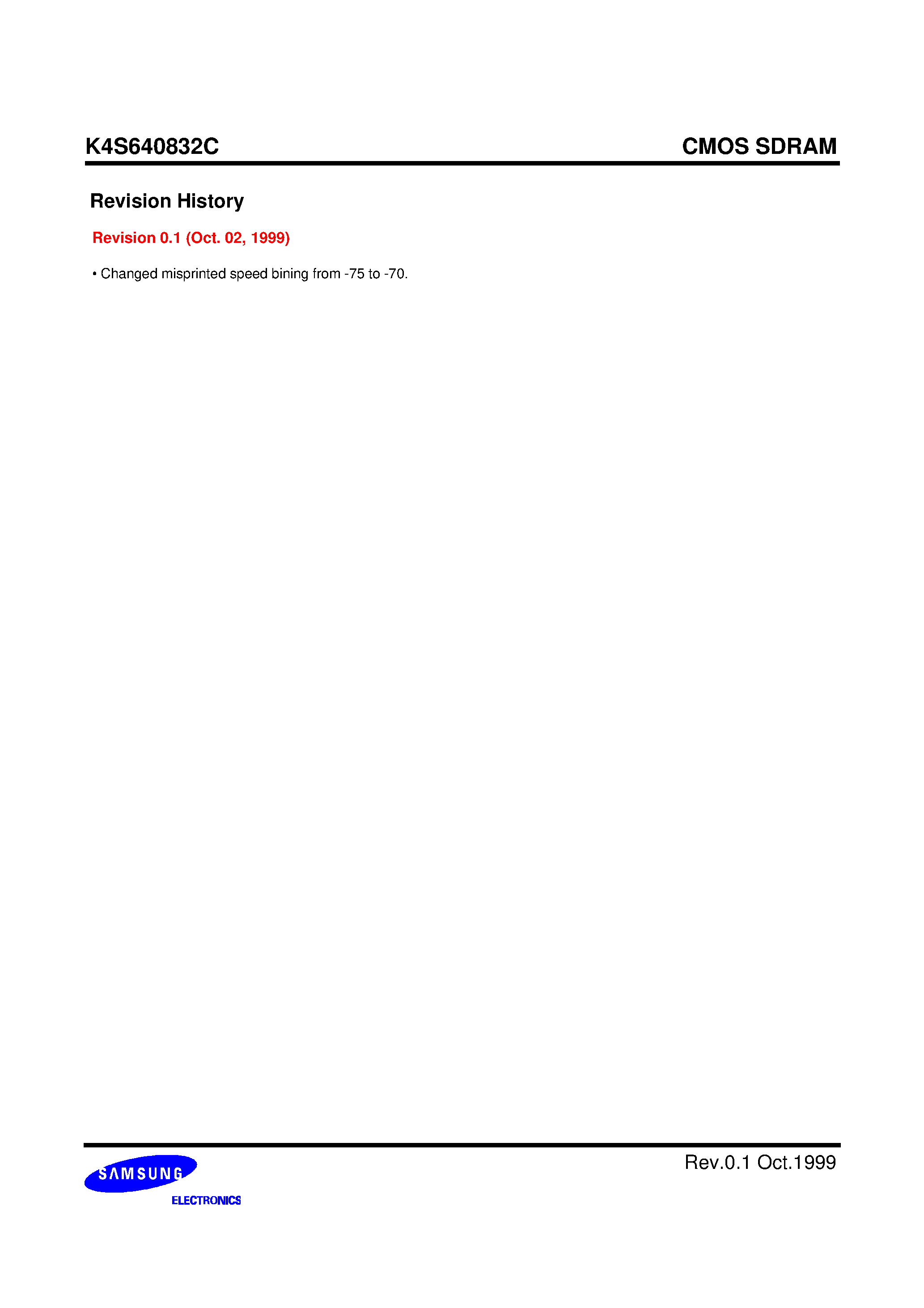 Datasheet K4S640832C - 64Mbit SDRAM 2M x 8Bit x 4 Banks Synchronous DRAM LVTTL page 2