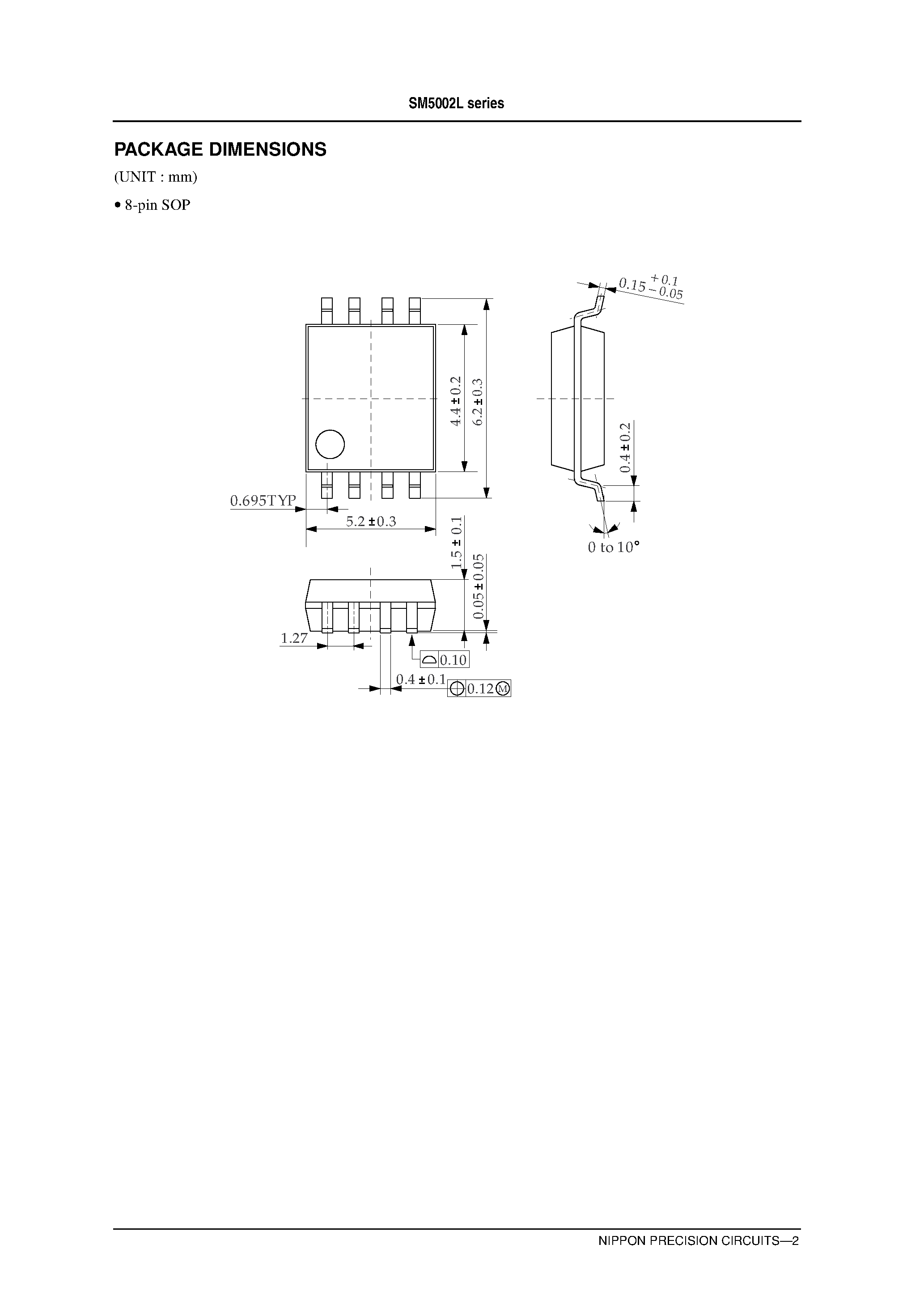 Даташит SM5002LAS - Crystal Oscillator Module ICs страница 2