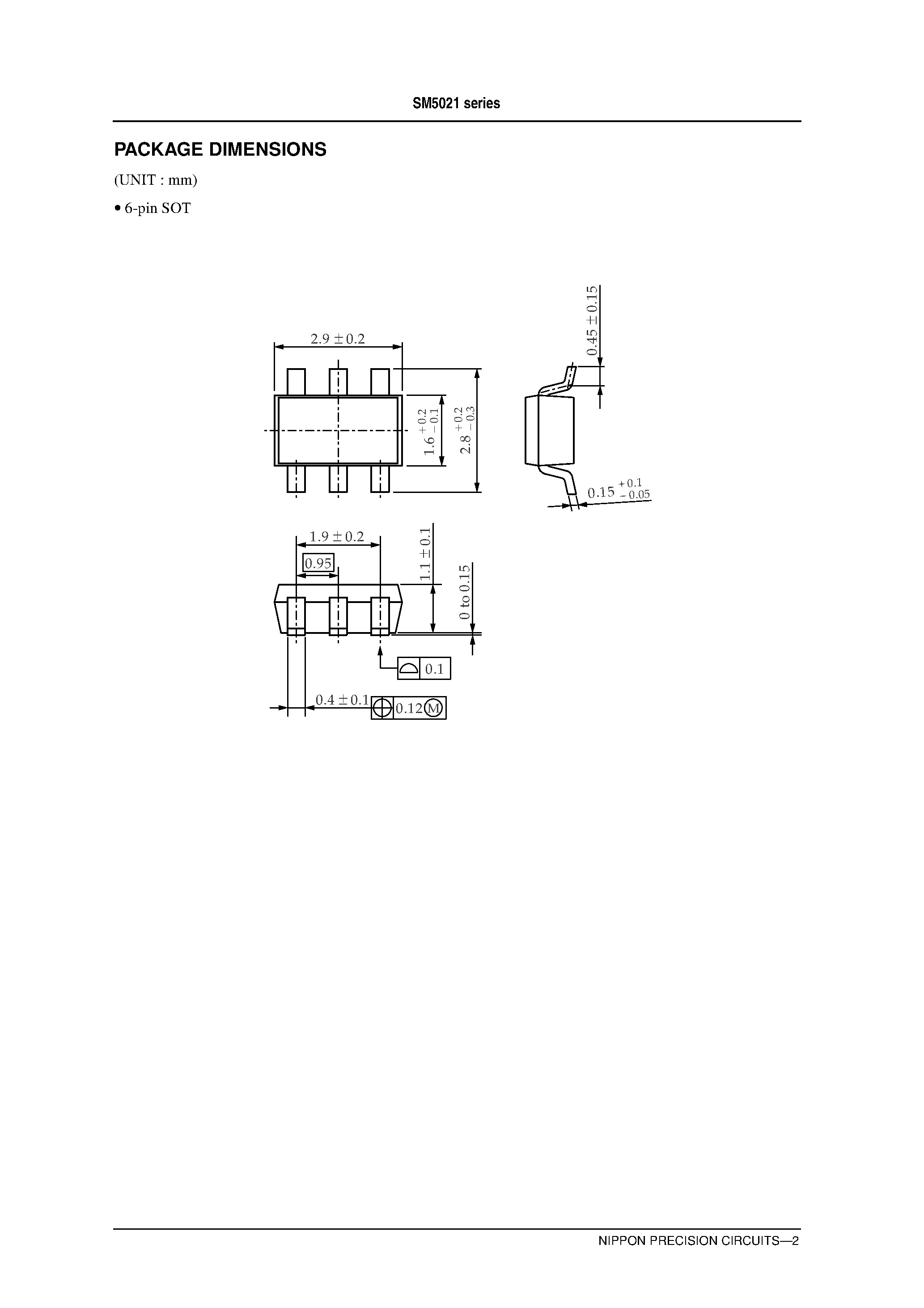 Даташит SM5021BCH - Crystal Oscillator Module ICs страница 2